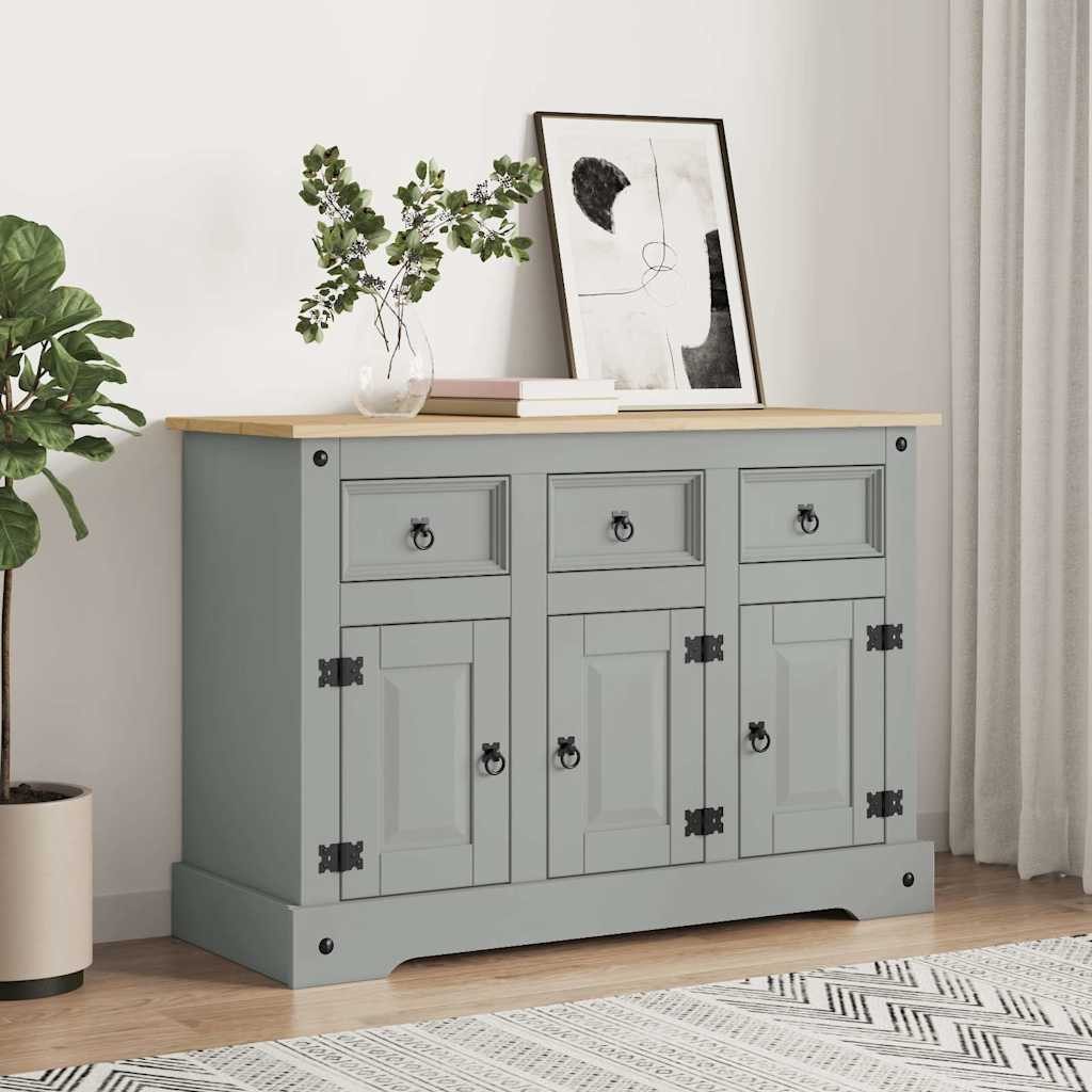vidaXL Sideboard Sideboard Corona 112x43x78 cm Massivholz Mexikanische Kiefer (1 St)