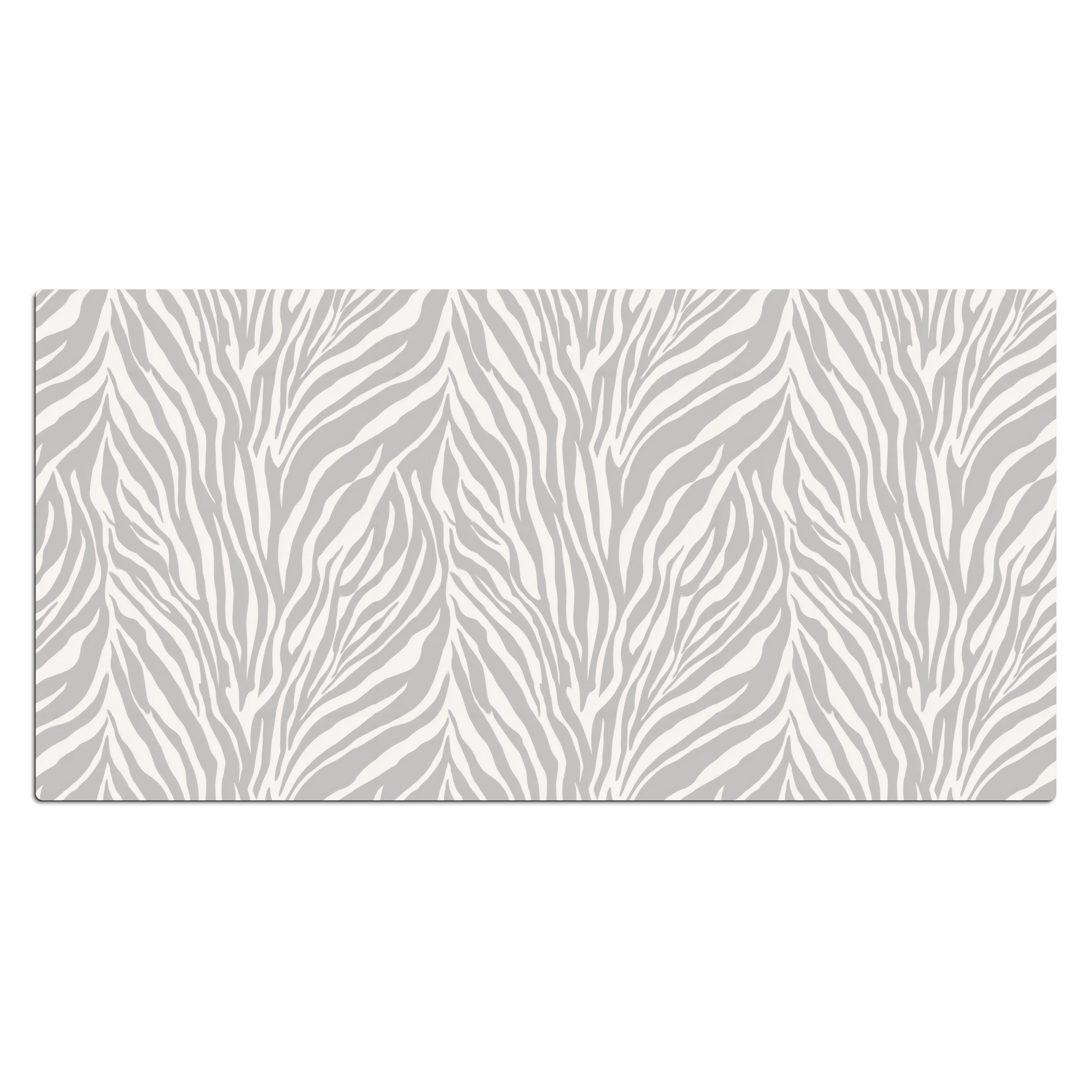MuchoWow Gaming Mauspad Zebra - Motiv - Grau (1-St), Gaming Mauspad XXL, Schreibtischunterlage, Desk Mat Groß, 80x40 cm