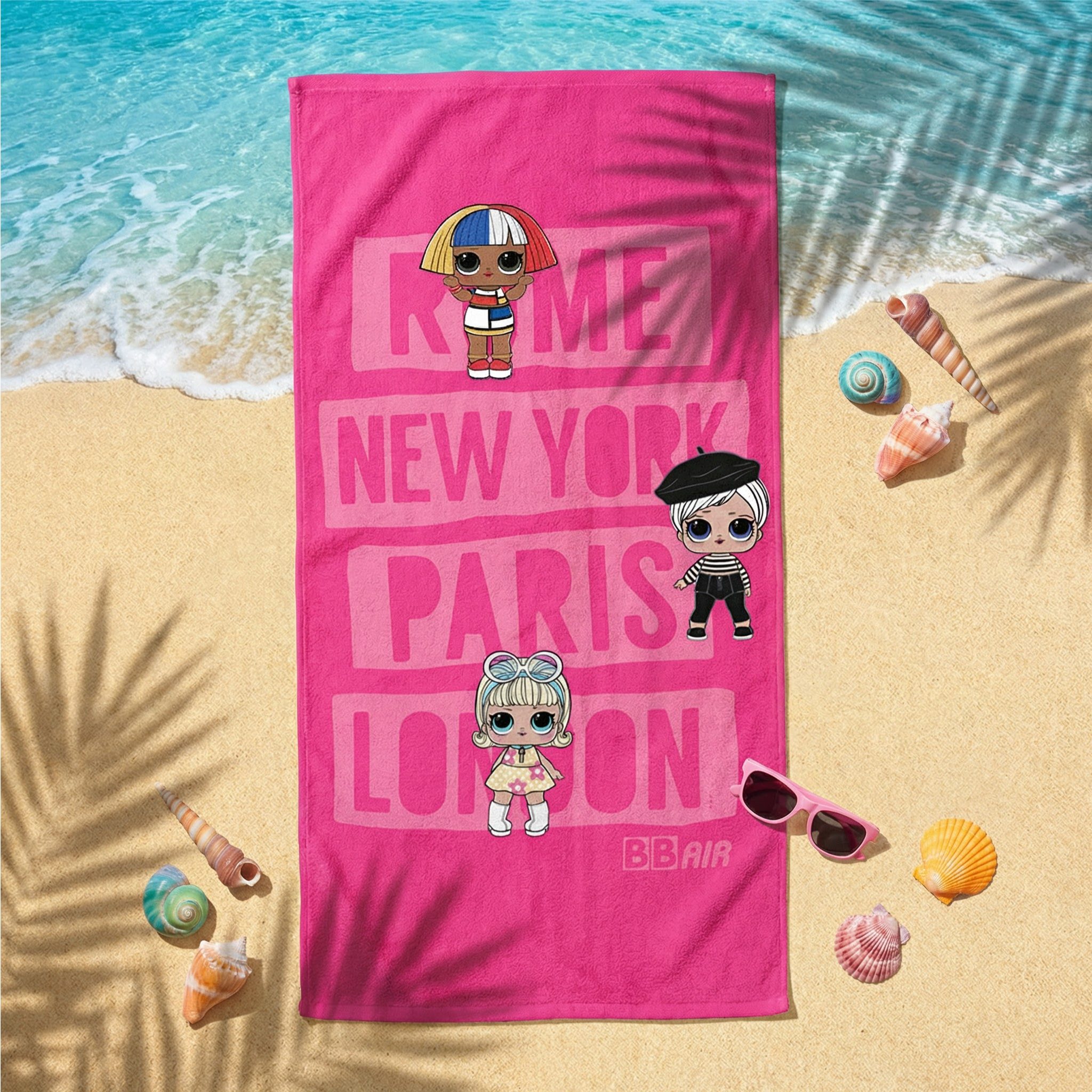 L.O.L. SURPRISE! Strandtuch LOL Surprise Mikrofaser Strandtuch Badetuch XL 70 x 140 cm, Mikrofaser