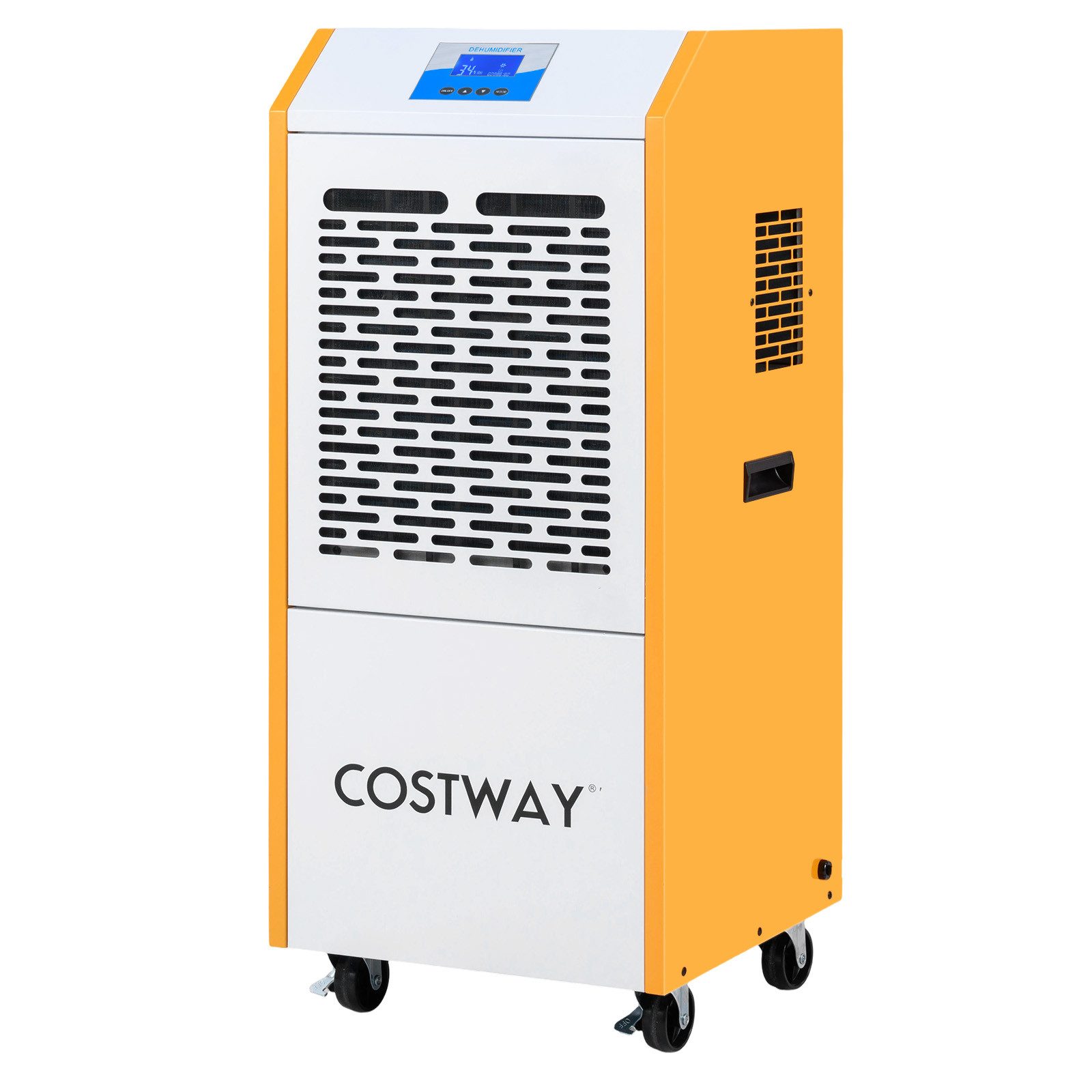 COSTWAY Luftentfeuchter, Entfeuchtung 90 l/Tag, mit Ablaufschlauch, 24H Timer