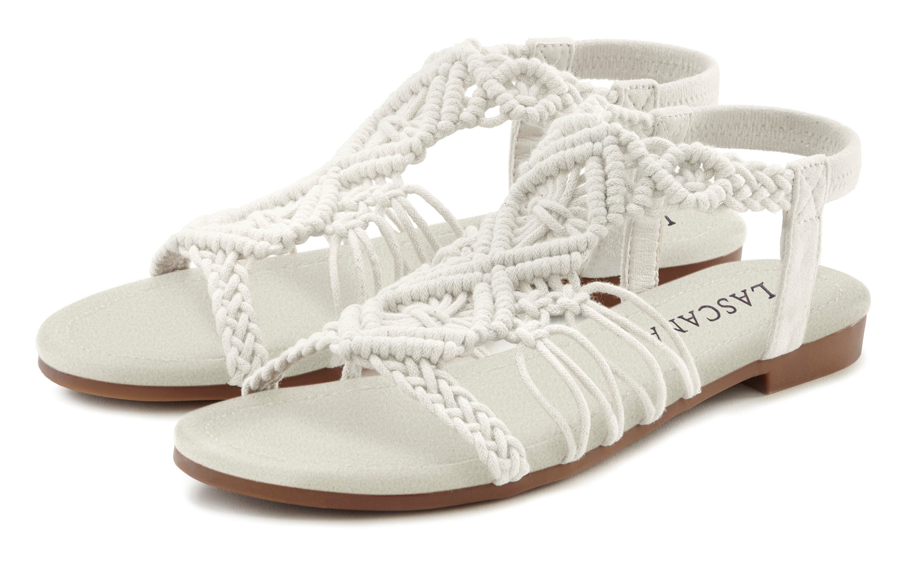 LASCANA Sandale Sandalette, Sommerschuh mit elastischem Riemchen VEGAN
