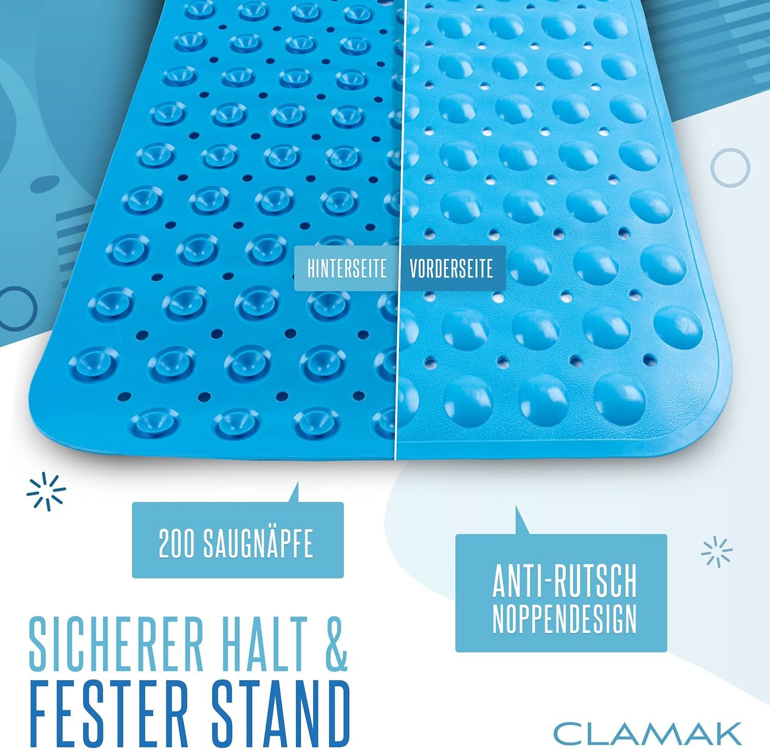 Waidmeister Antirutsch-Aufkleber Waidmeister rutschfeste Badewannenmatte 100x40cm
