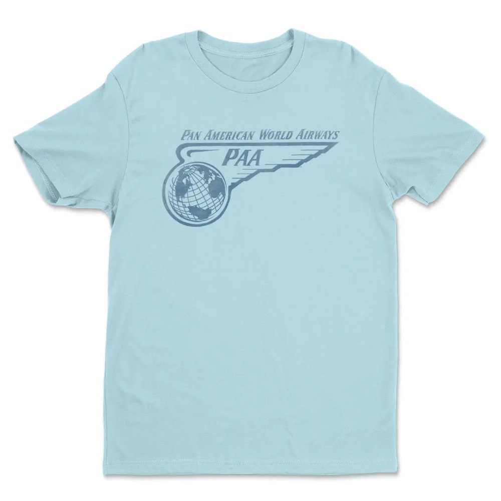 PAN AM T-Shirt Pan American World Airlines Washed Logo T-Shirt