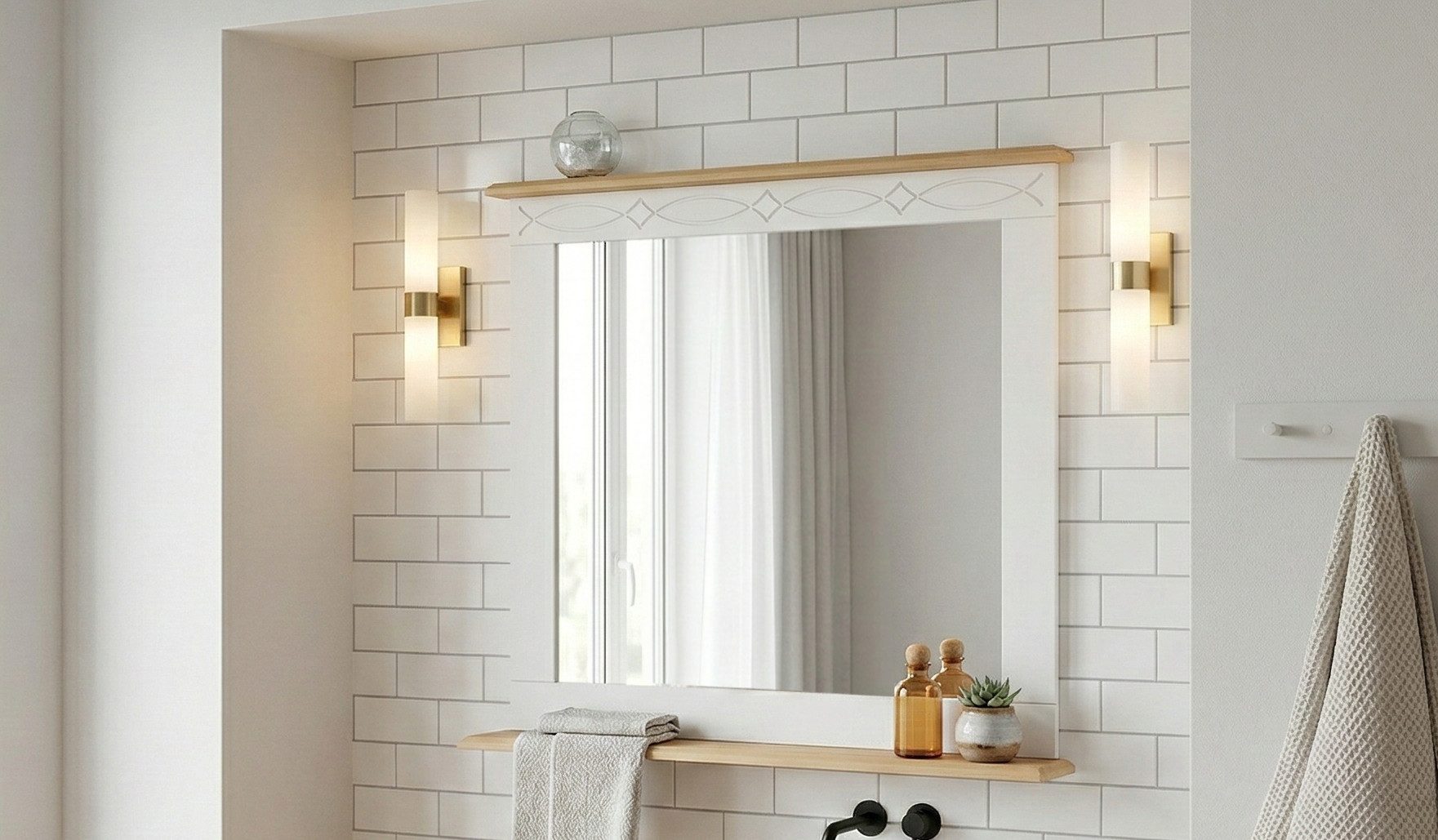 OTTO home Spiegel Indra (B/T/H: 63/10/78 cm), Rahmen aus massiver Kiefer, FSC®-zertifiziert