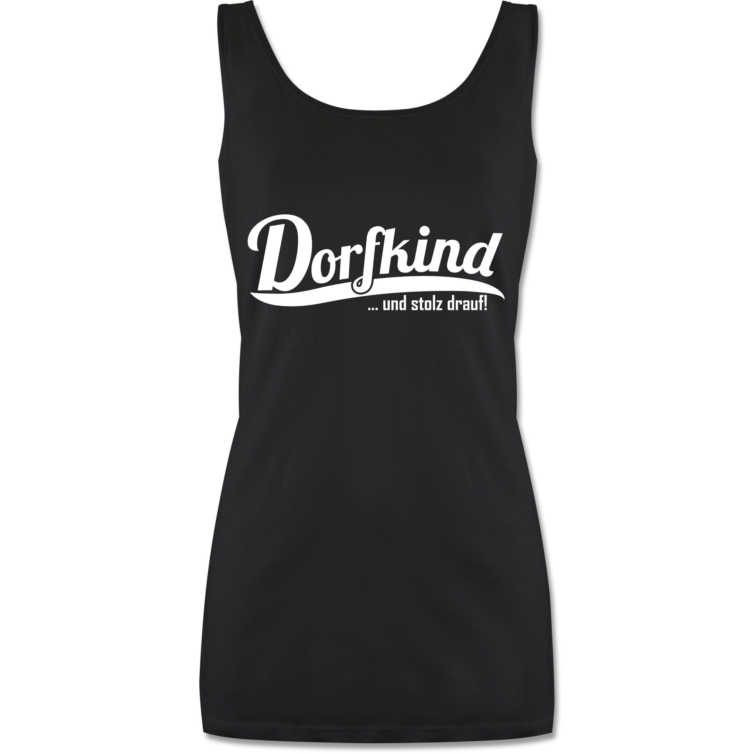 Shirtracer Tanktop »Dorfkind und stolz drauf Weiss Sprüche Damen