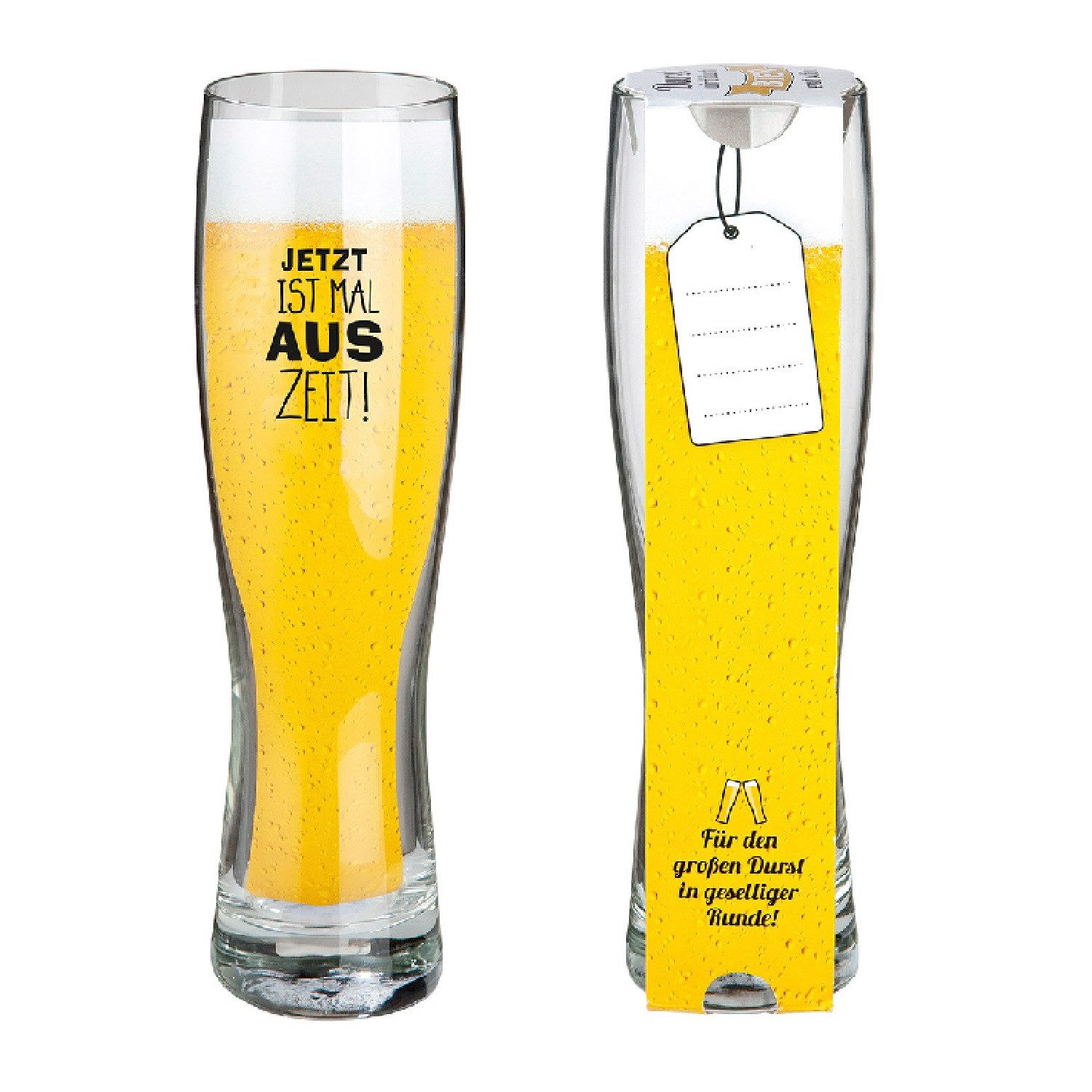 GILDE Bierglas Weizenbierglas 'Auszeit' 500ml 50724, Glas