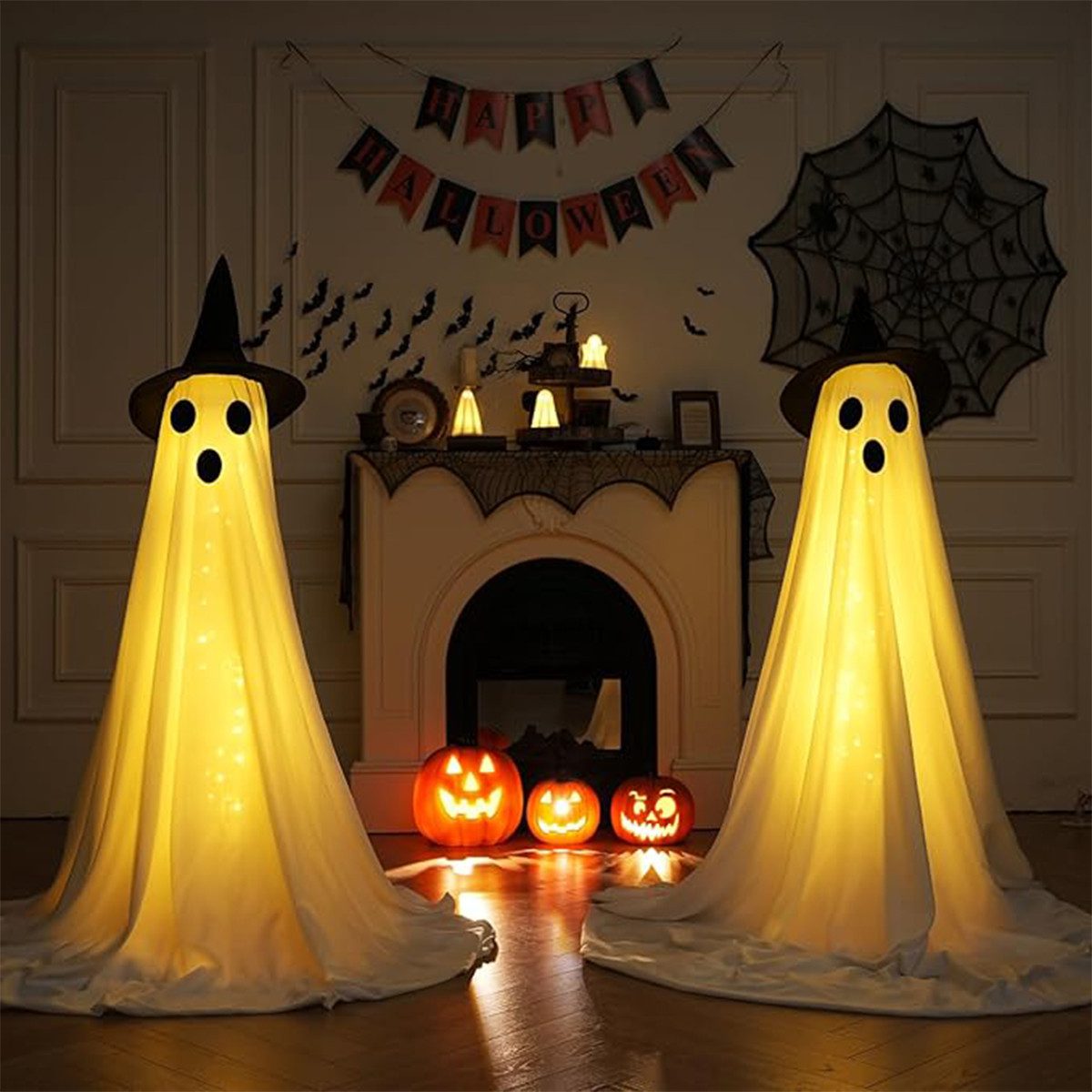XDeer Dekohänger 2Pack Halloween Dekorationen mit Hexenhut und