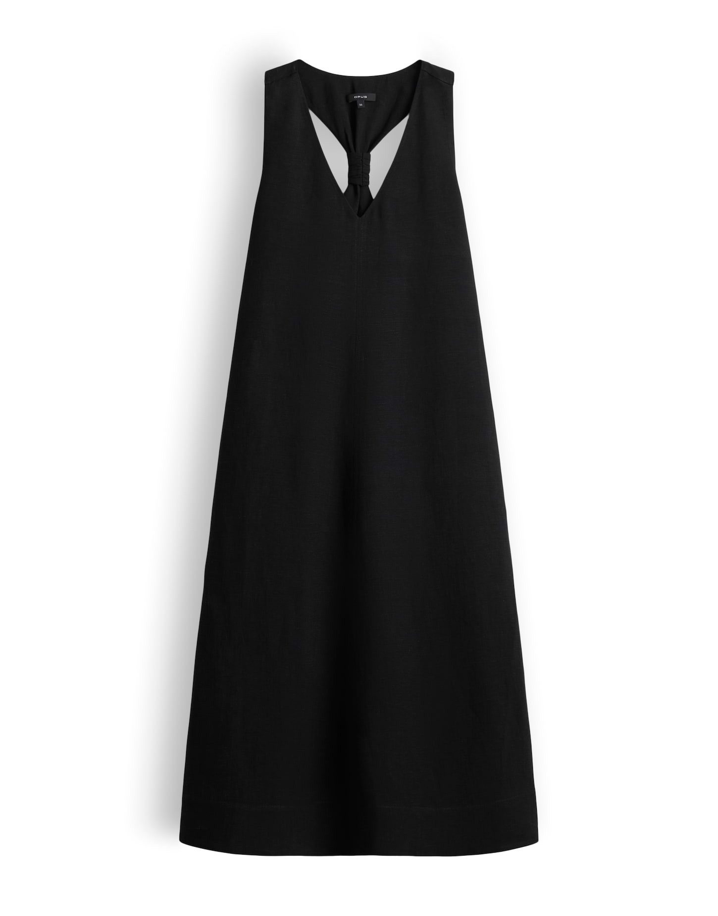 OPUS Neckholderkleid Waka aus Webware mit Leinenstruktur Mit Eingrifftaschen für praktische Alltagslooks