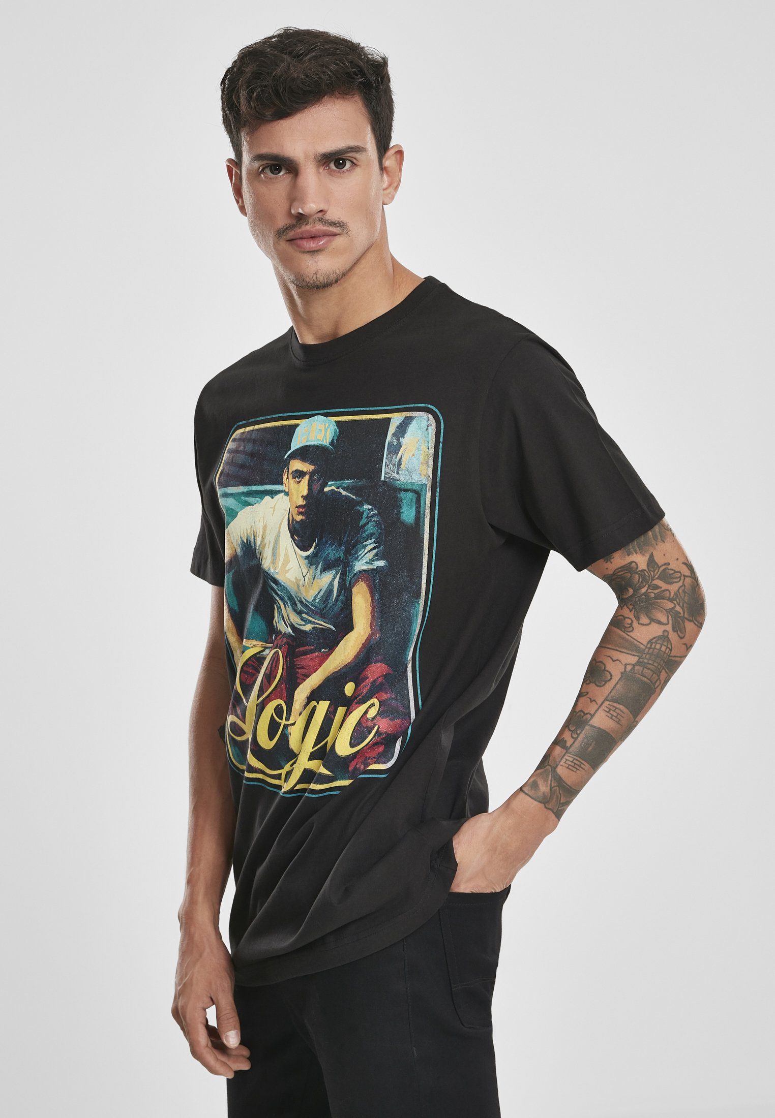 Logic Tee T-Shirt Herren Tarantino Merchcode Pose (1-tlg)