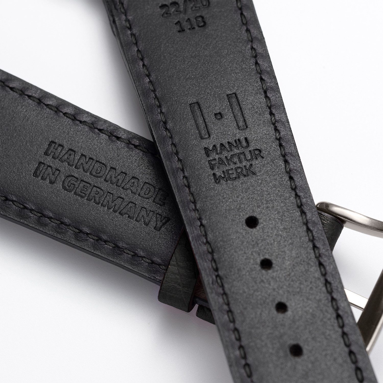 Selva Technik Uhrenarmband Lederarmband OBERKASSEL, kompatibel mit Apple Watch 1-9, SE, Schwarz