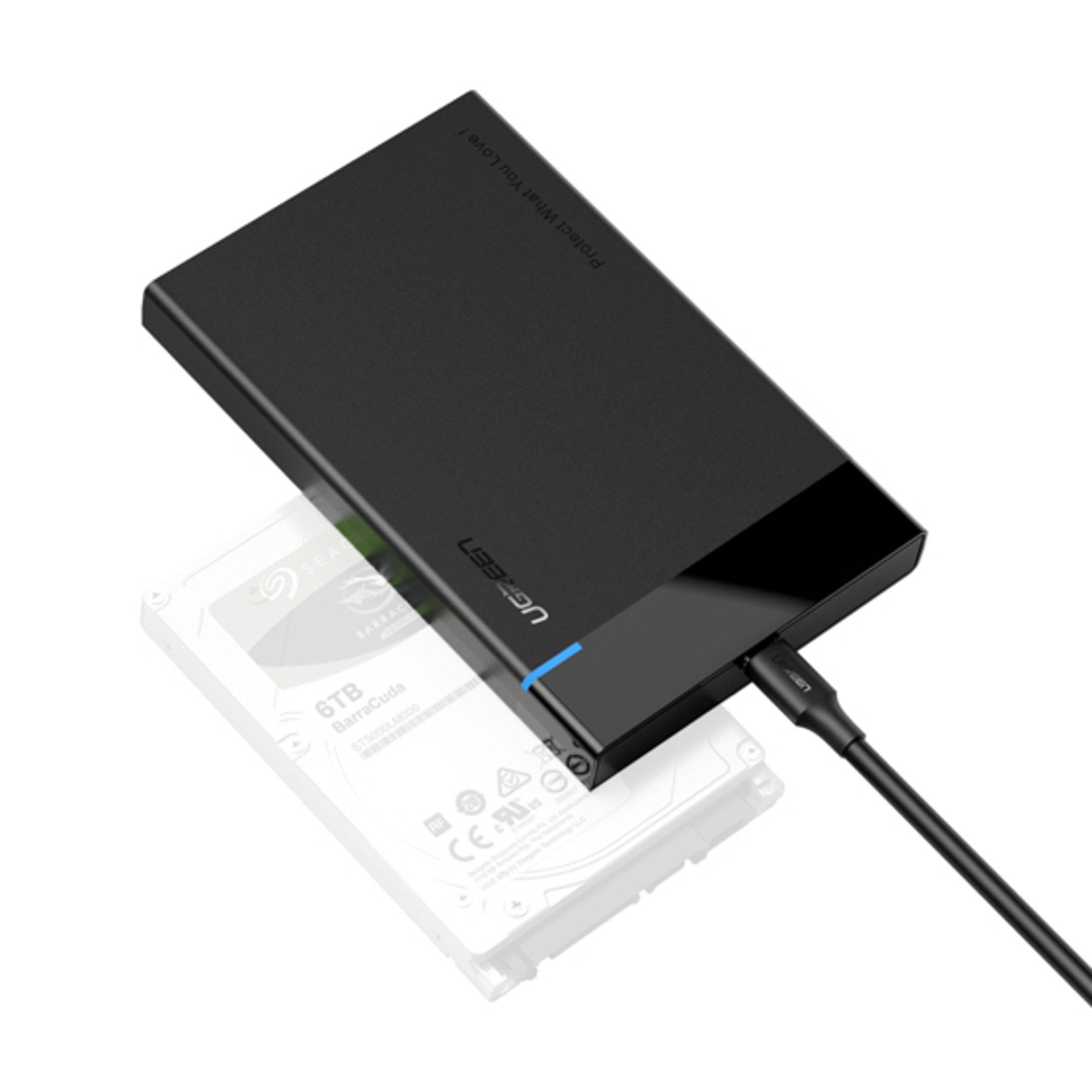 UGREEN Festplatten-Gehäuse UGREEN Festplattengehäuse 50743 SSD/HDD "2,5"""