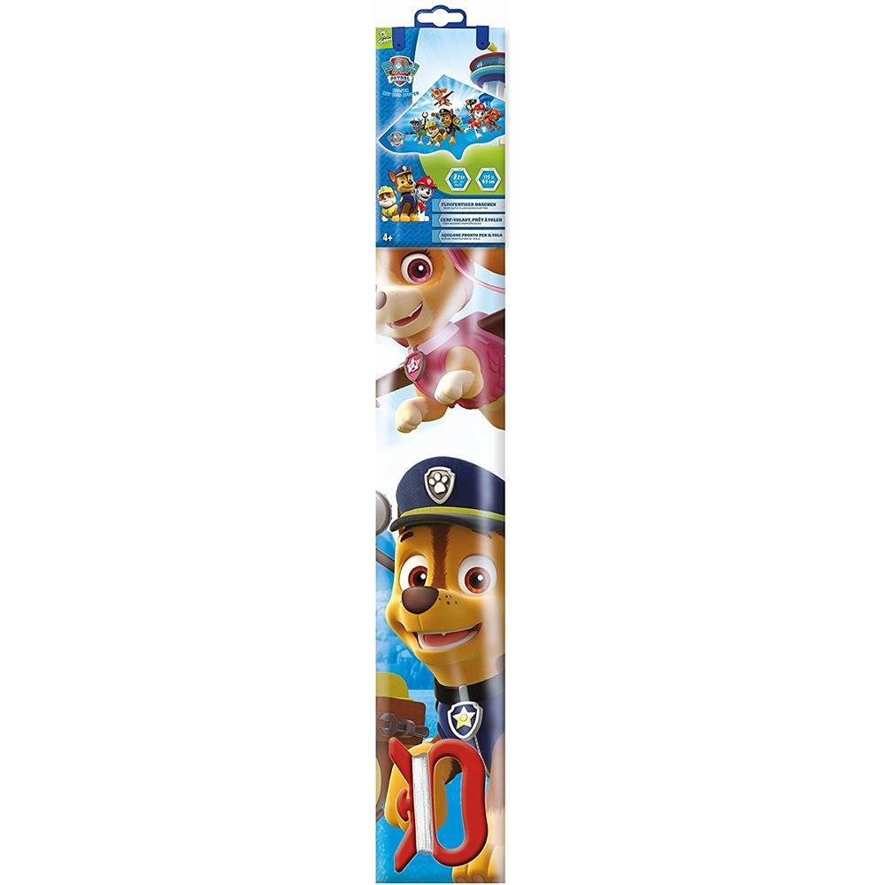 Günther Flug-Drache Paw Patrol, 115 x 63 cm, mit Wickelgriff, für Kinder ab 4 Jahren