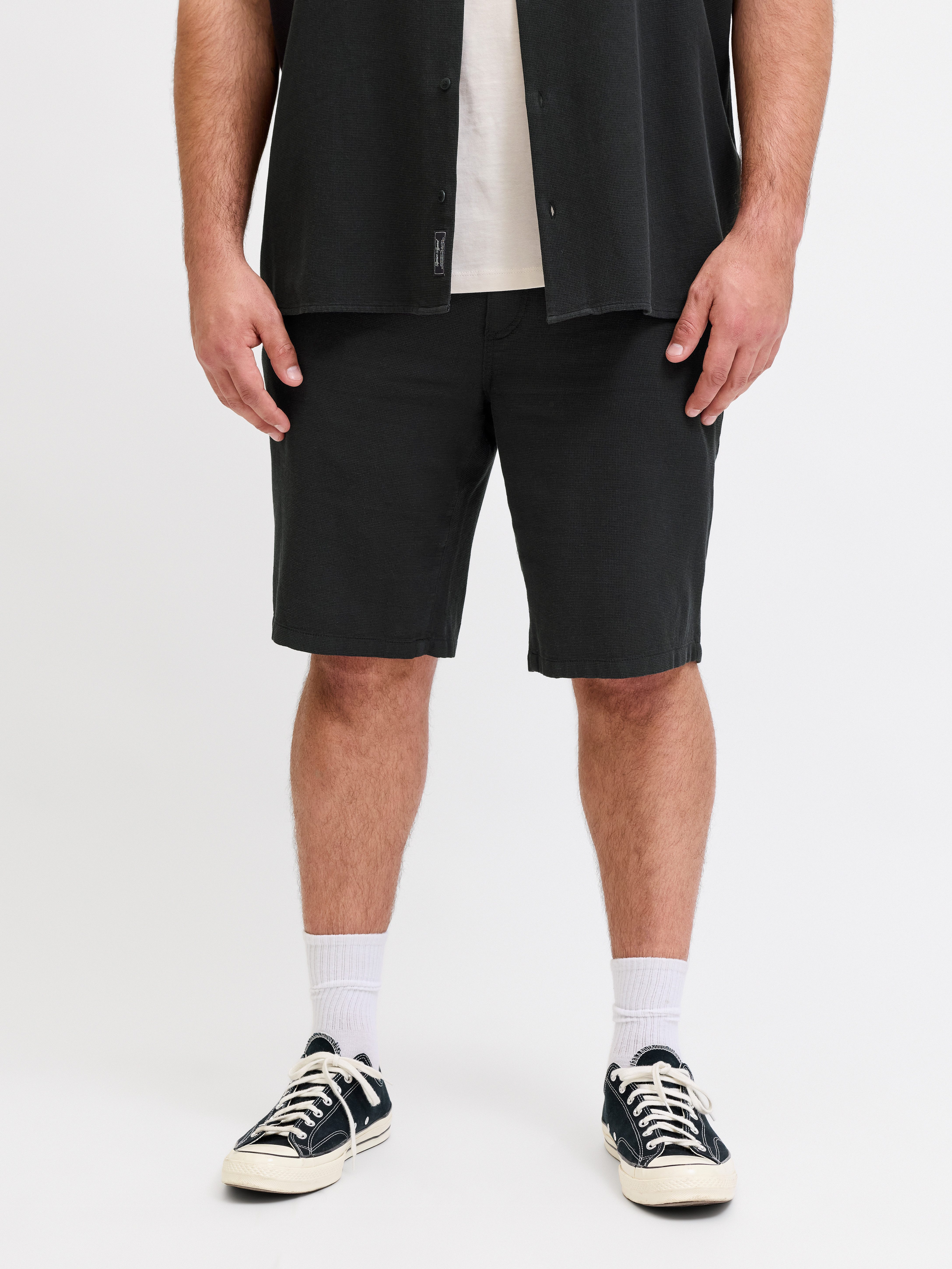 Jack & Jones PlusSize Jogginghose JPSTJAIDEN WAFFLE RESORT SHORTS PLS mit elastischem Bund