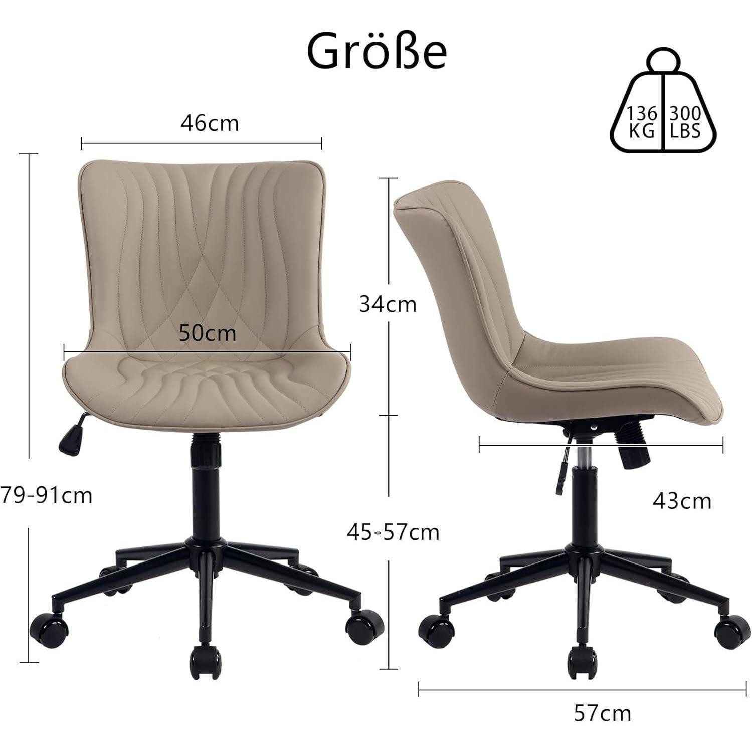 LuxusKollektion Bürostuhl Bürostuhl Ergonomischer Drehstuhl Rollen Höhenverstellbarer