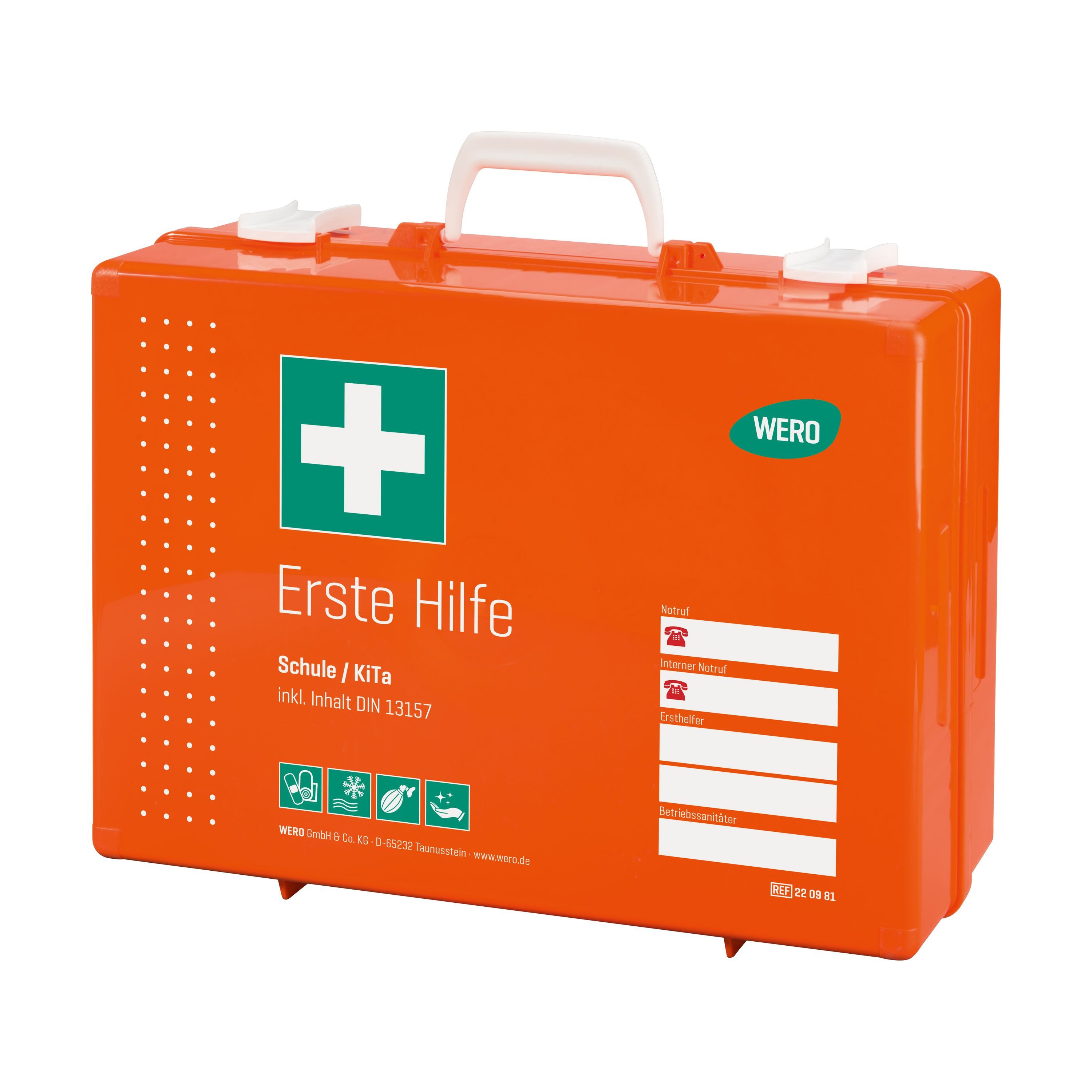 WERO Erste-Hilfe-Koffer Werotop® 450 Erste Hilfe Koffer KiTa / Schule DIN 13157