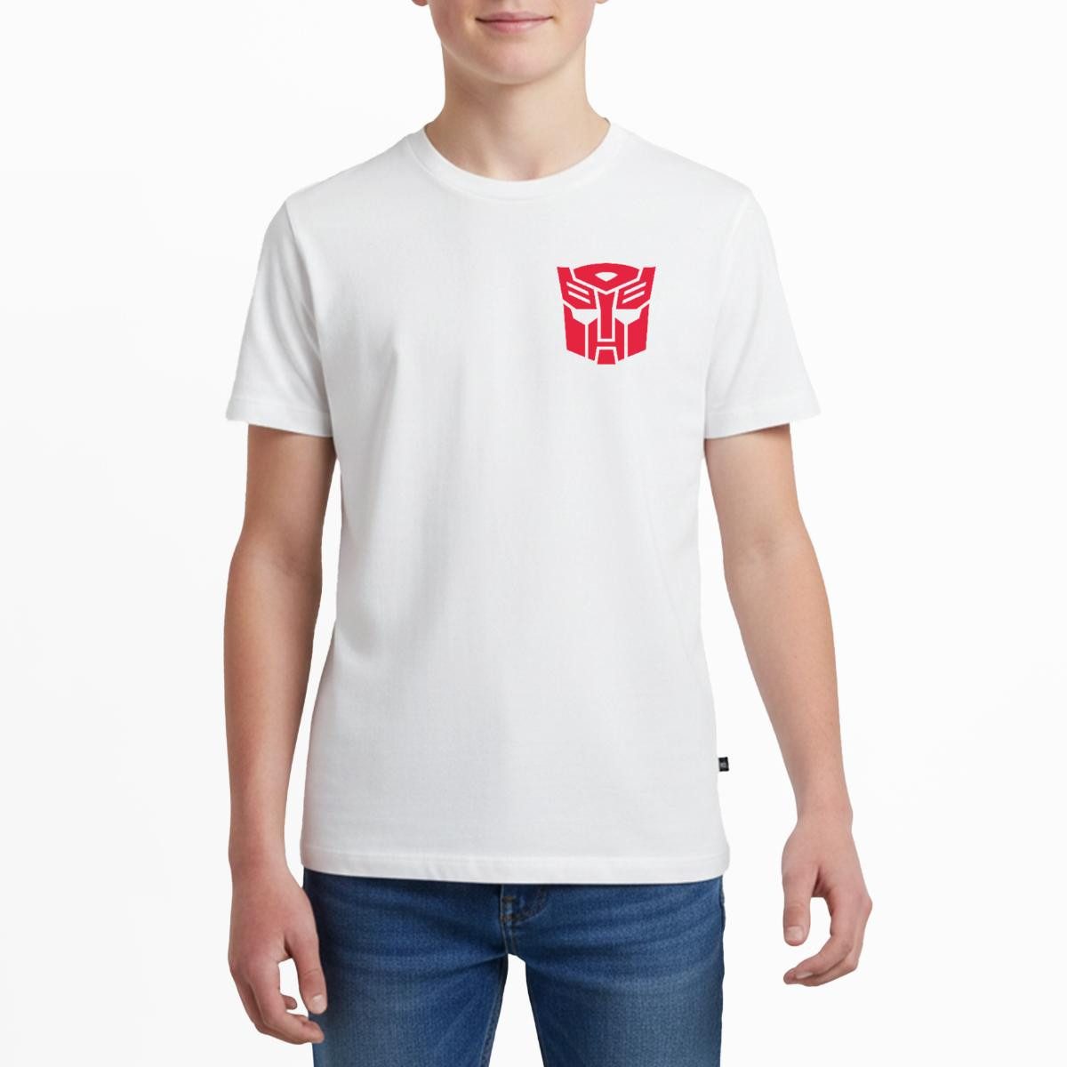 T-Shirt Transformers Earth Spark Symbol Brustmotiv Autobot Teenager Premium T-
