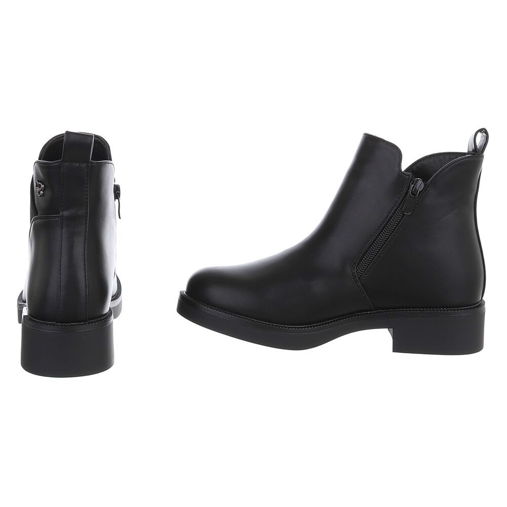 Ital-Design Damen Chelsea Boot mit Blockabsatz und Profilsohle Stiefelette (92355189) Blockabsatz Chelsea Boots in Schwarz – Bild 5 von 5