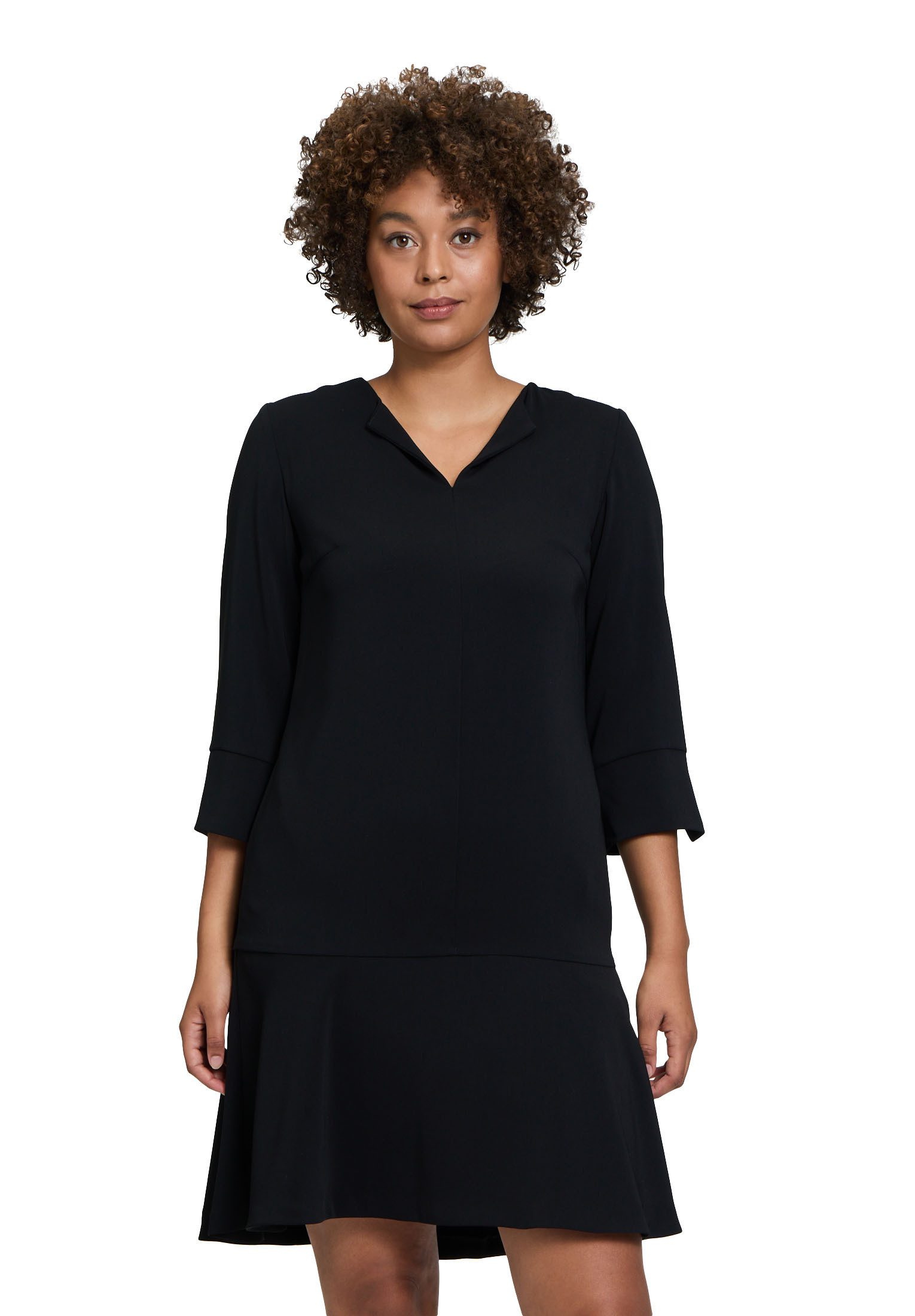 Volantkleid Cartoon Damen Volantkleid mit Taschen