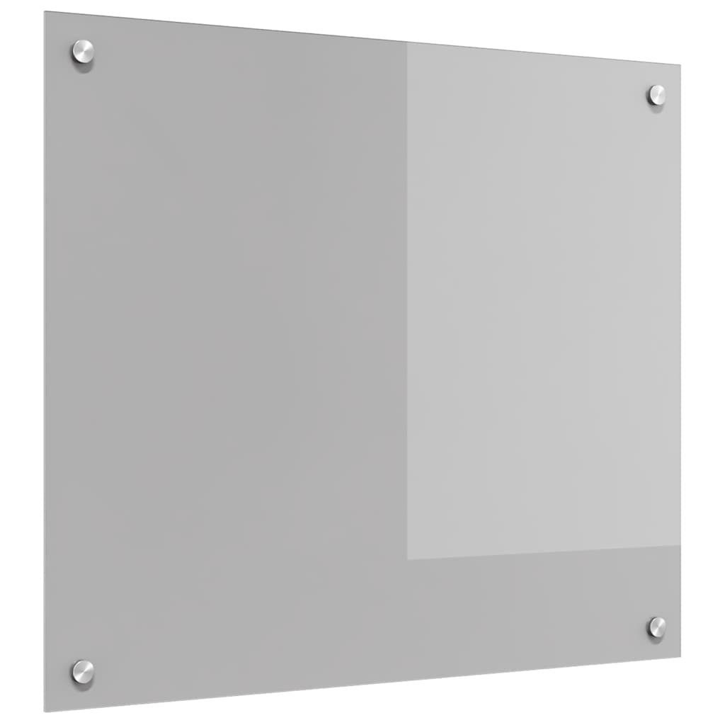 vidaXL Küchenrückwand Küchenrückwand Hellgrau 70 x 60 cm Gehärtetes Glas, (1-tlg)