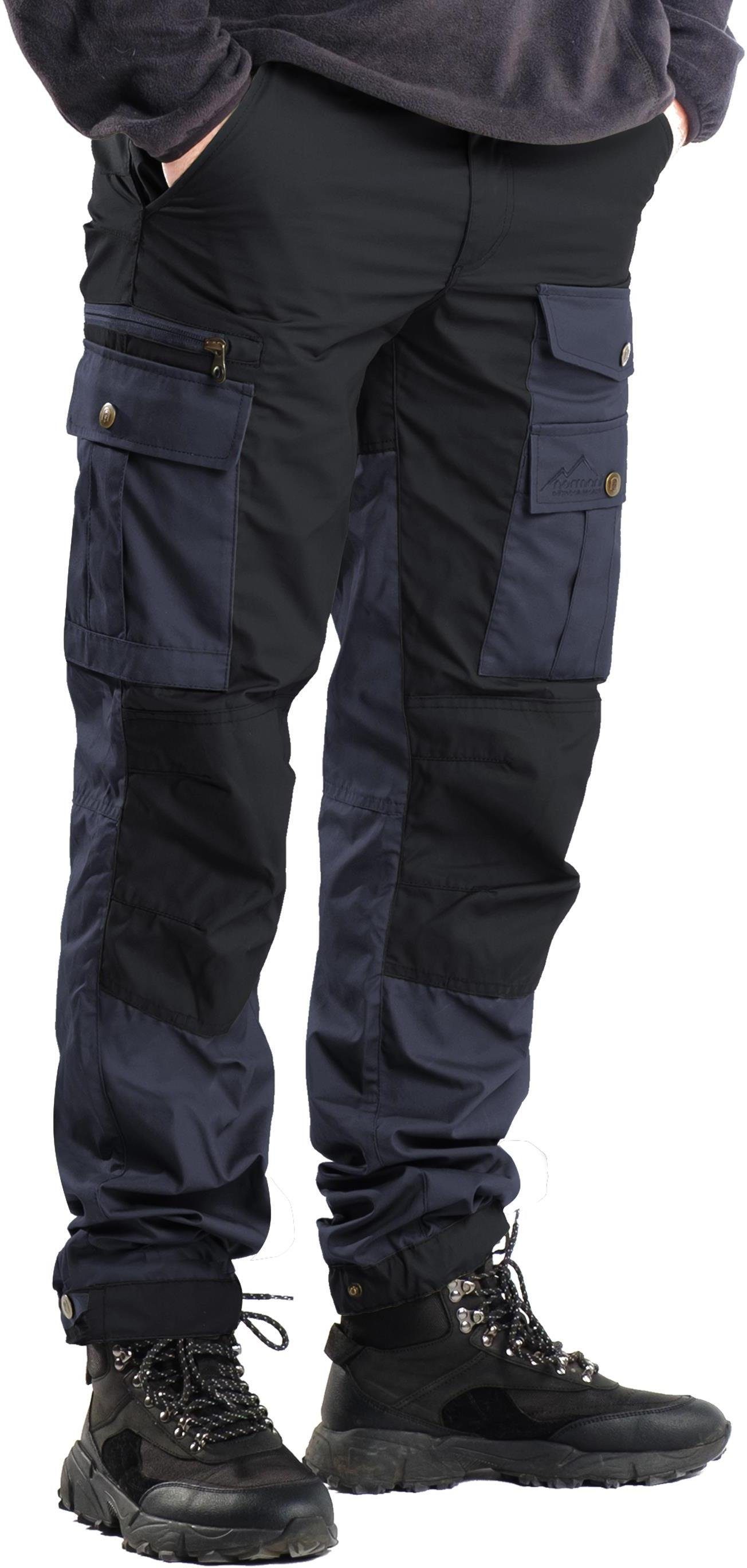 Outdoorhose Herren Wanderhose normani Outdoorhose - Wachsbeschichtete Funktionshose Blau/Navy