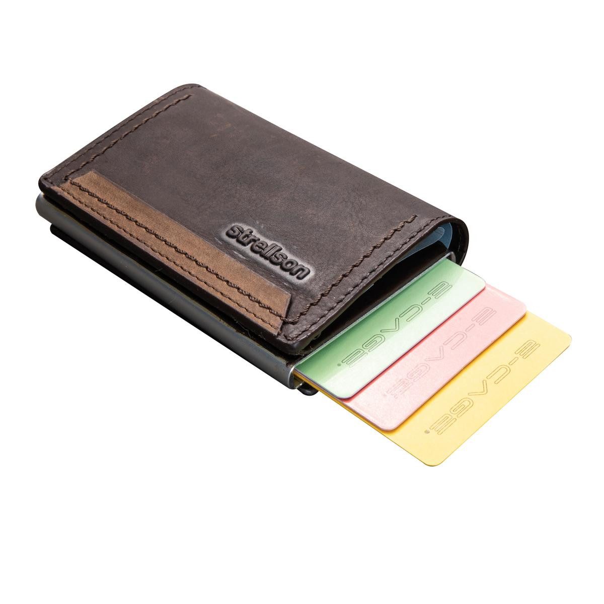 Strellson Geldbörse Camden C-one E-cage sv8o Herren Geldbörsen/Kartenetui Leder Hochformat (1 Stück, 1-tlg., B/H/T)ca. 7/10/2 cm), RFID-Schutz