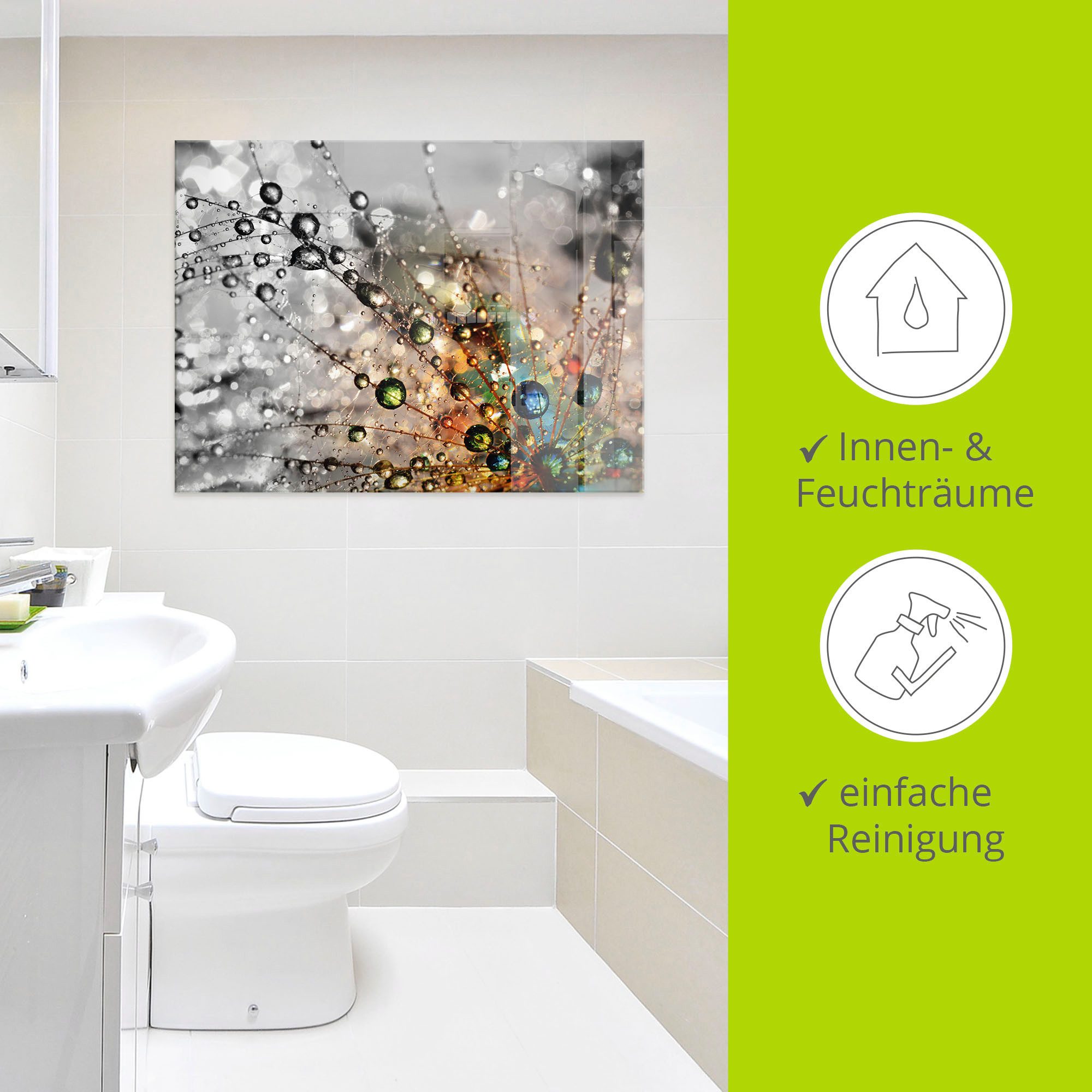 Artland Glasbild Farbenfrohe Natur, Blumen (1 St), in verschiedenen Größen