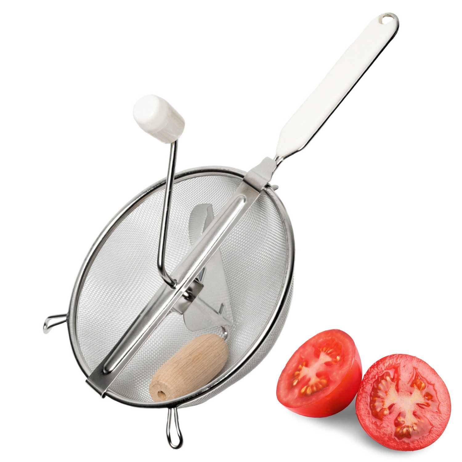 WESTMARK Küchensieb Passiersieb, Durchmesser: 20 cm, Rostfreier Edelstahl/Kunststoff, ABS