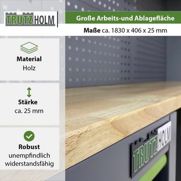 TRUTZHOLM Werkstatt-Set Werkstattwand modulares Werkstattschranksystem aus Stahl mit Lochwand, (13-tlg)