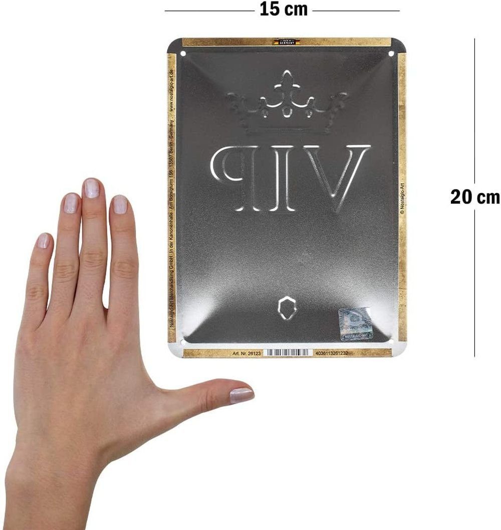 Nostalgic-Art Metallschild Blechschild 15x20 cm - Achtung - VIP Lounge günstig online kaufen