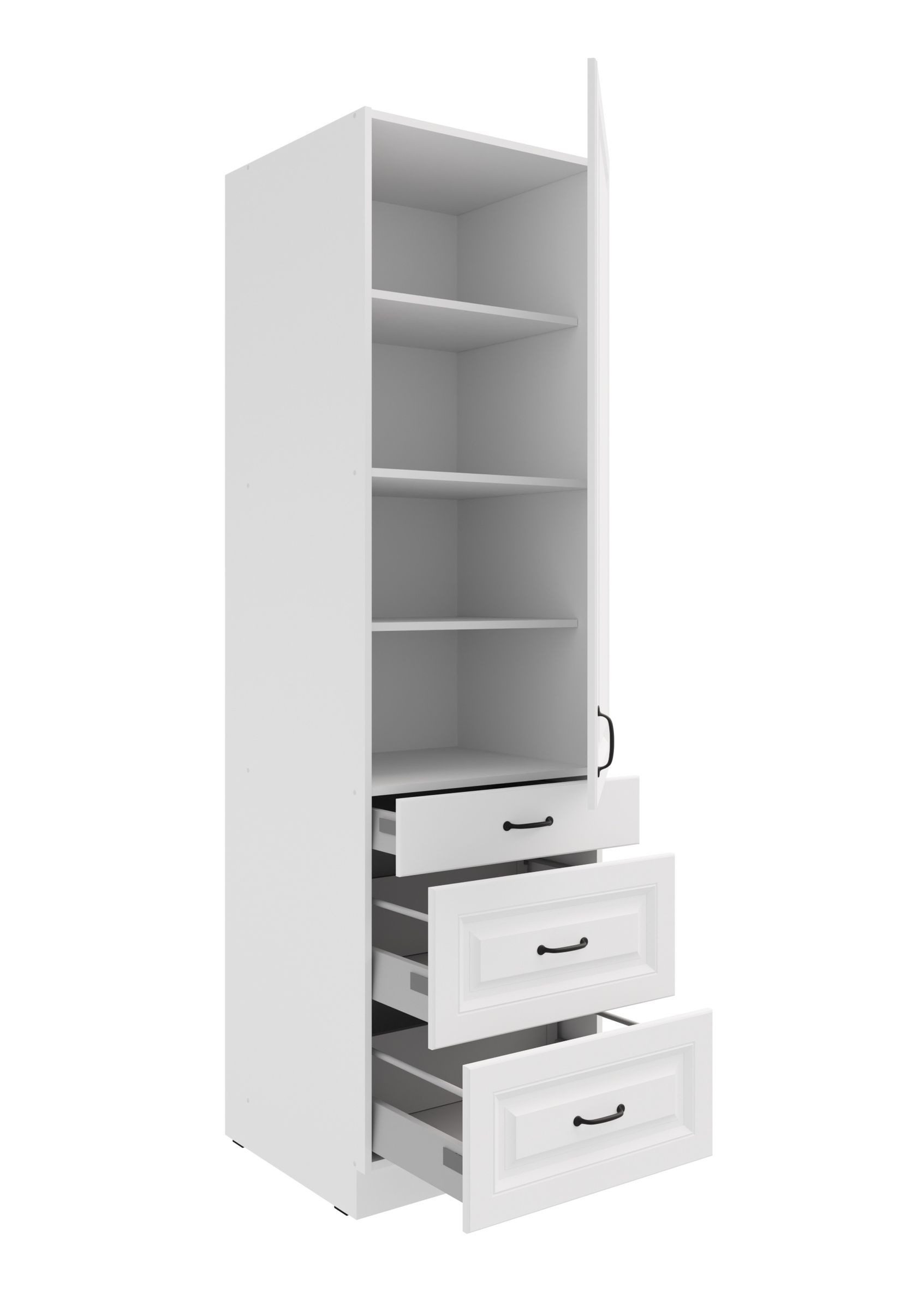 Küchen-Preisbombe Hochschrank 60 cm Küche Stilo Weiß Küchenzeile Küchenbloc günstig online kaufen