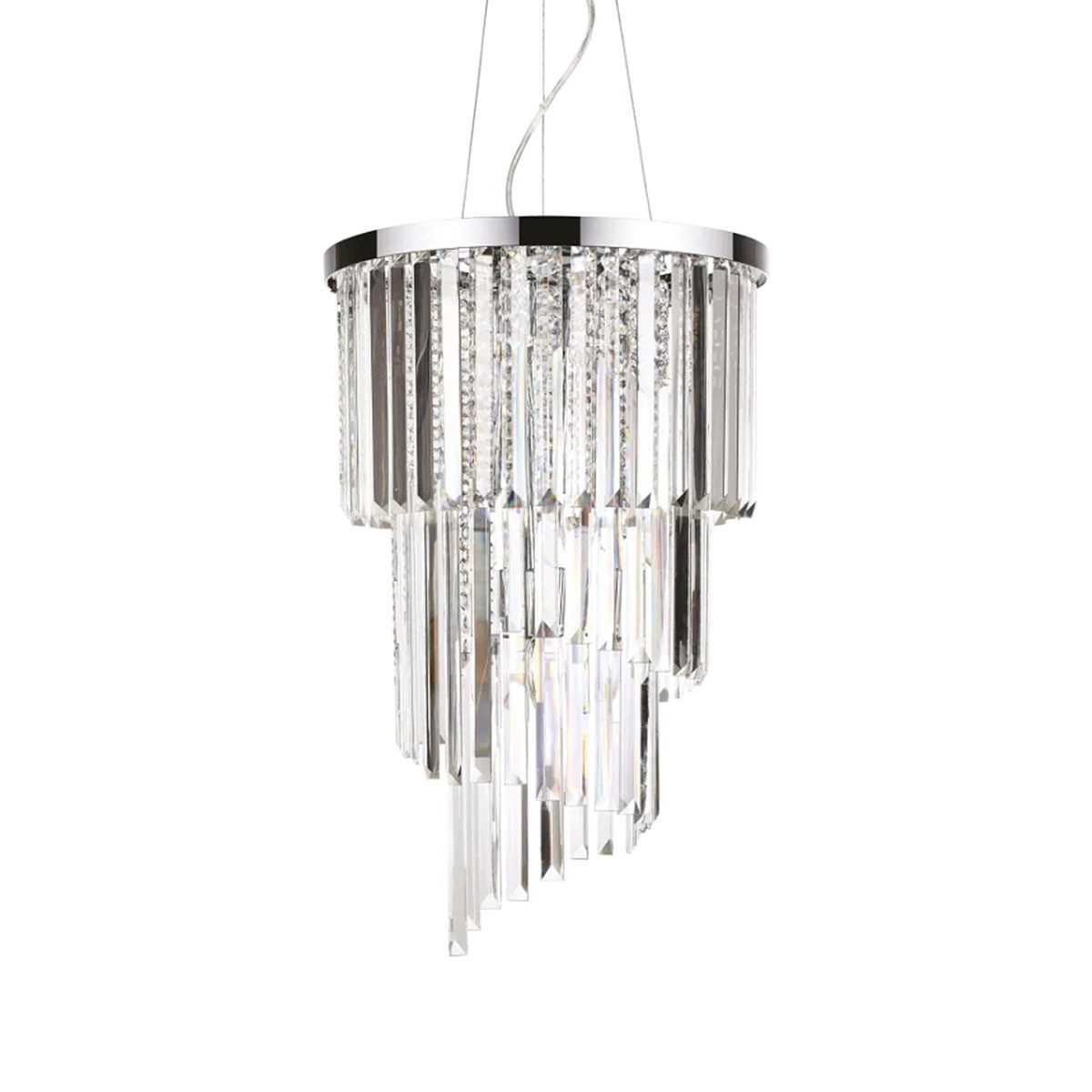 Ideal Lux Kronleuchter Ideal Lux Carlton SP8 Kronleuchter, Ø: 40 cm, LED wechselbar, Hängelampe E14