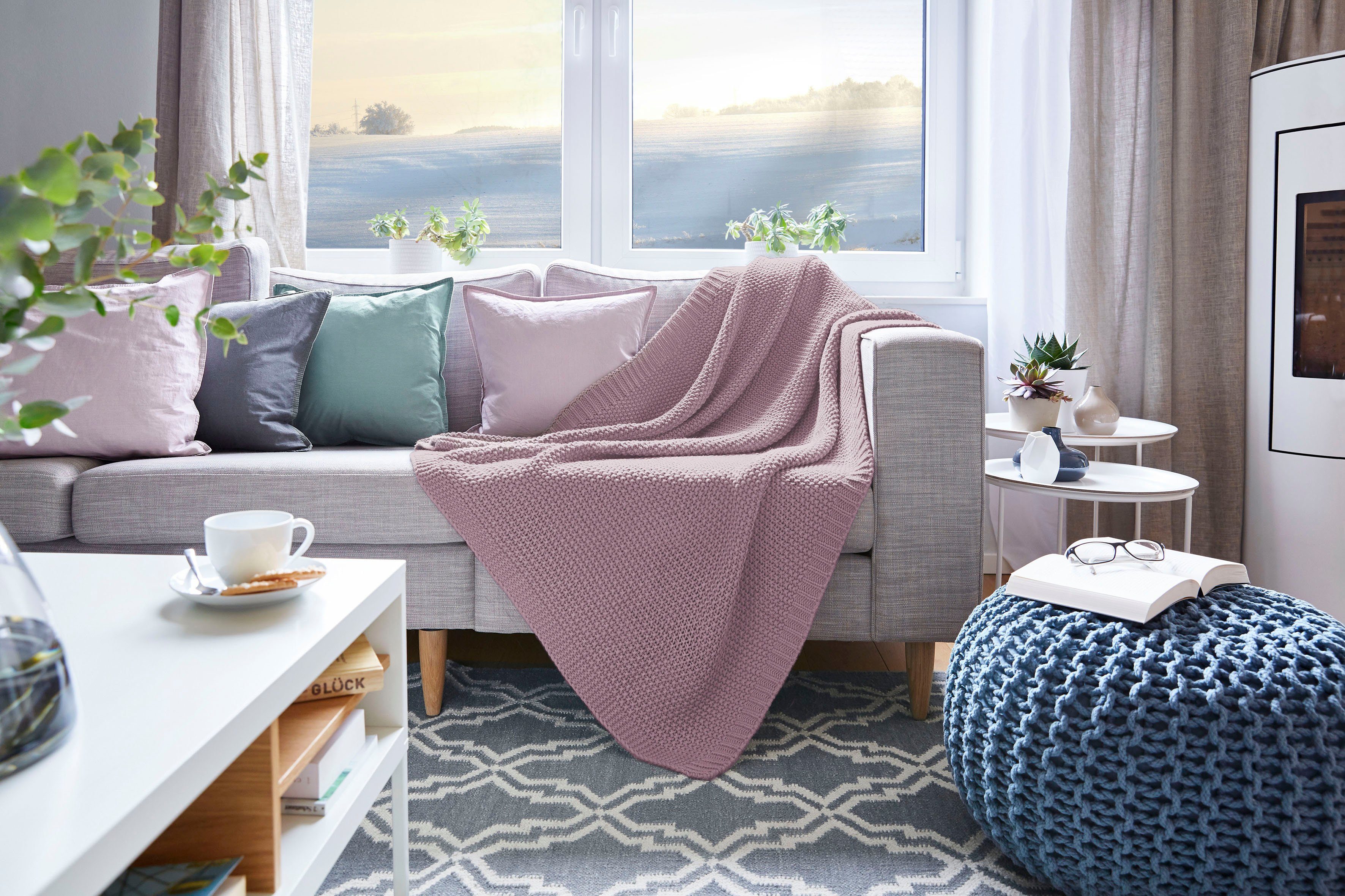 Wohndecke Strick, Primera, mit einer hochwertigen günstig online kaufen