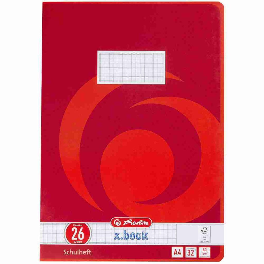 Herlitz Schulheft herlitz Schulheft x.book Lineatur 26, A4
