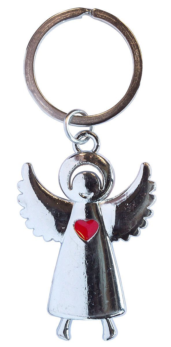 Schlüsselanhänger Schlüsselanhänger "Schutzengel mit Herz" Metall, 3x8cm