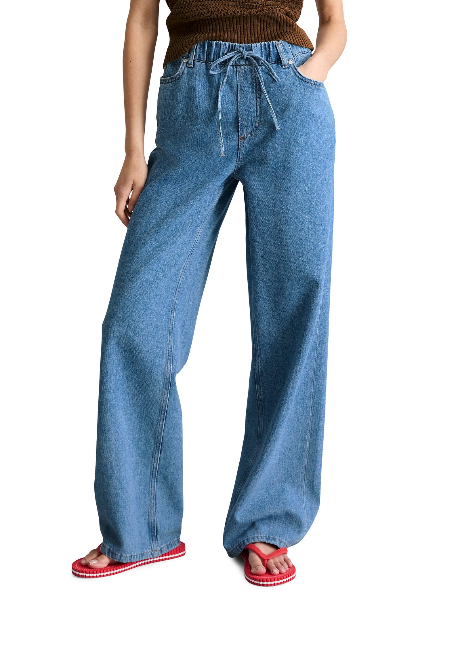 Marc O'Polo DENIM Weite Jeans Model Tomm wide mit elastischem Bund