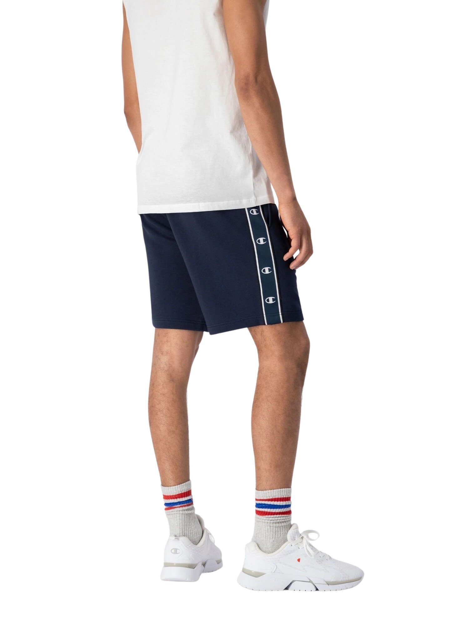 (1-tlg) French Sweatshorts mit Sweat-Shorts Terry Shorts dunkelblau schwerem Champion aus