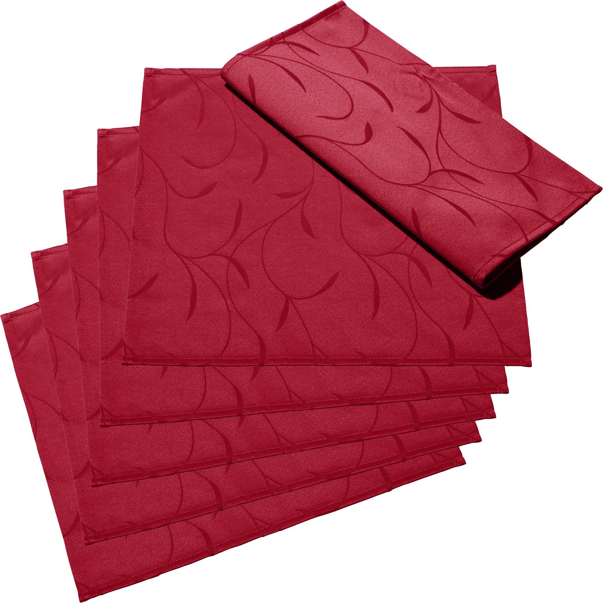 Erwin Müller Stoffserviette Serviette "Remscheid" 6er-Pack, Damast Uni