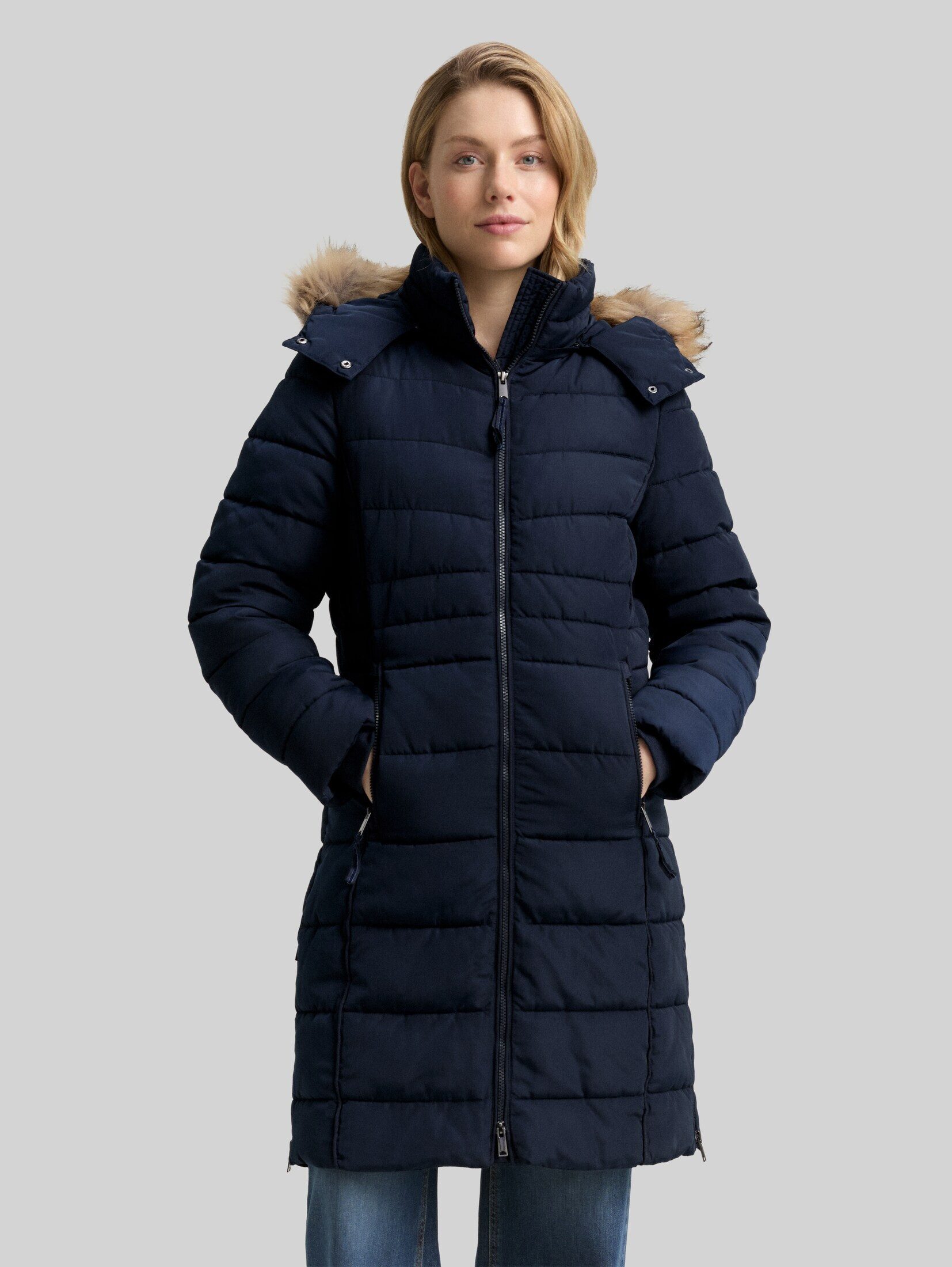 TOM TAILOR Steppmantel Jacken Puffer-Mantel mit abnehmbarer Kapuze