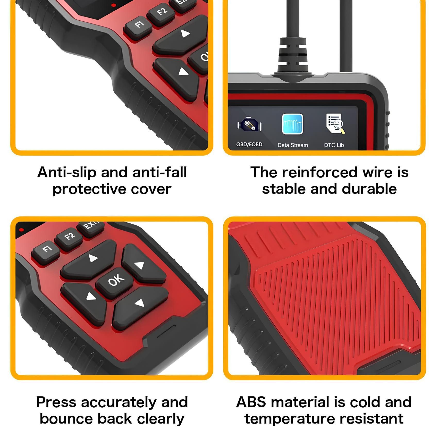 Athlix OBD2-Diagnosegerät OBD2-Diagnosegerät OBD2 Diagnosegerät Auto Diagnosewerkzeug, Universal KFZ, kompatibel dank Betriebsspannungsbereich von 9–16 V