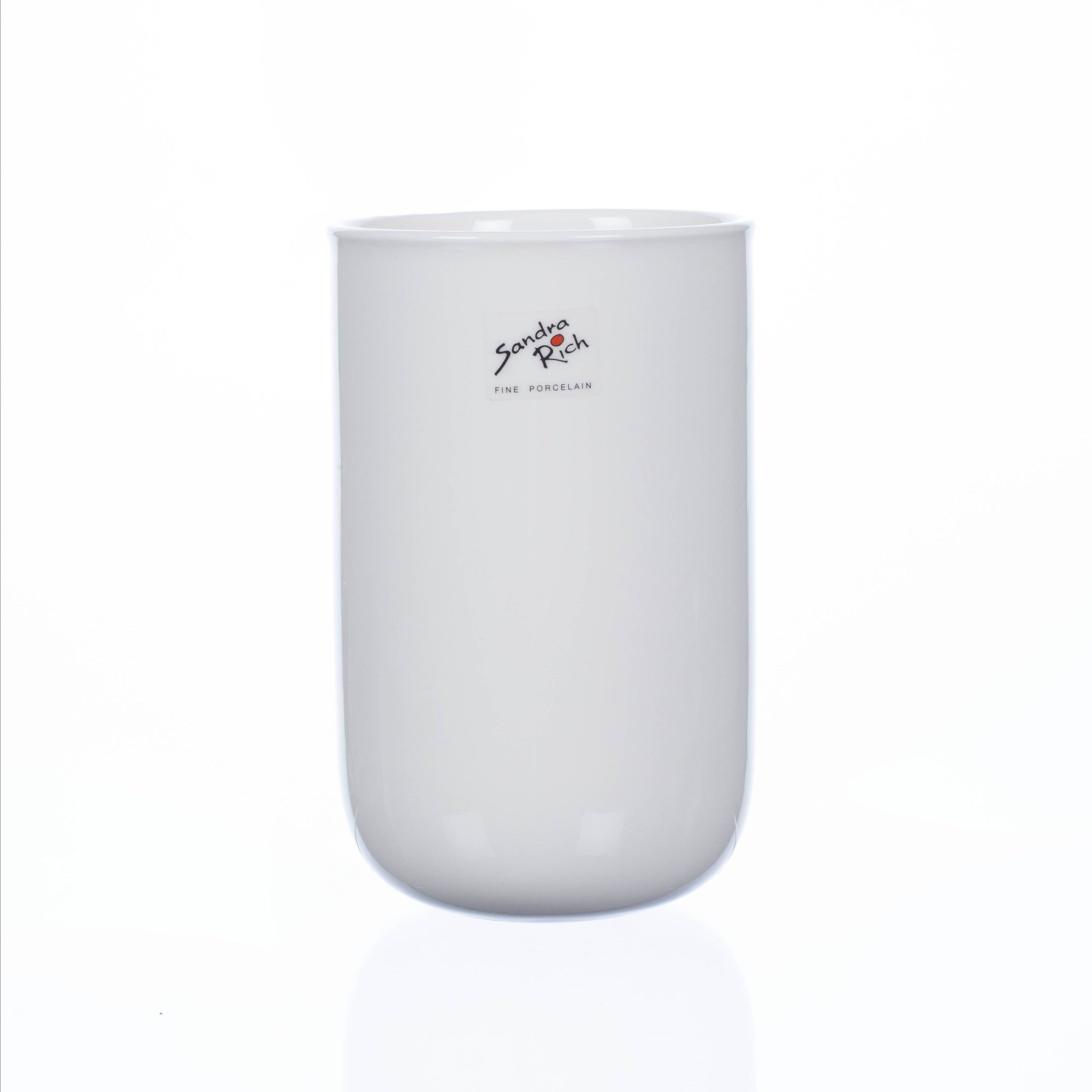 Sandra Rich Dekovase SANDRA RICH Porzellan- VASE ROUNDED 16,5cm.Runde Tischvase creme-WEISS