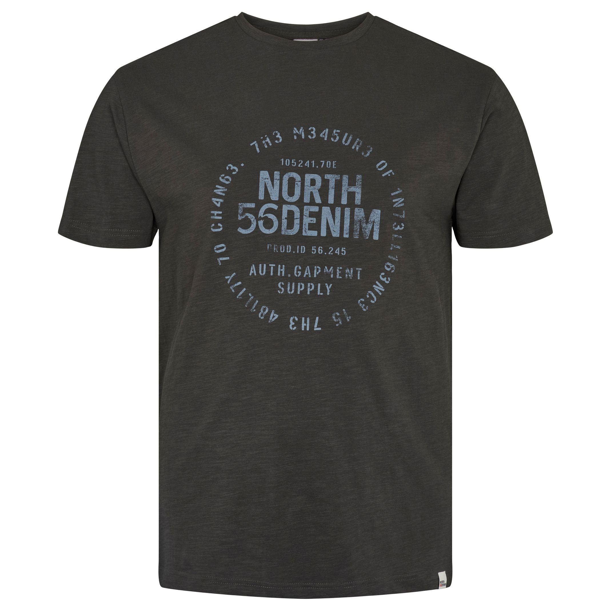 56Denim in Print-Shirt North T-Shirt oliv north 4 56 Größen, großen