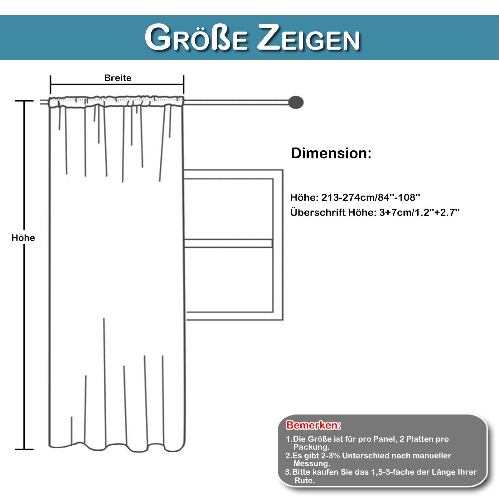 BTTO V&G Gardine Vorhang 2 Stück, günstig online kaufen