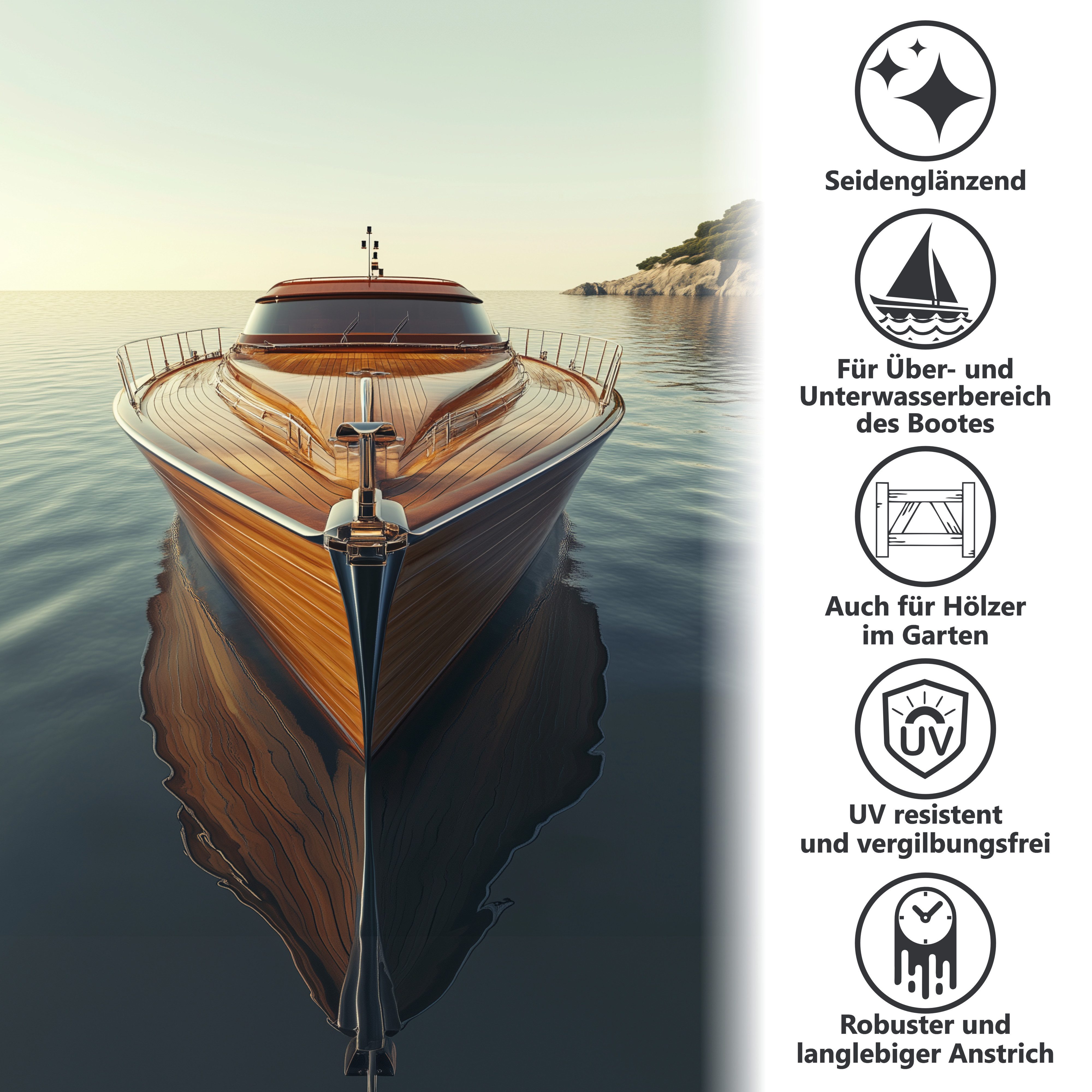 WO-WE Holzlack Bootslack Holzlack Yachtlack W400, 0,75-5L, Matt, Lösemittelbasis