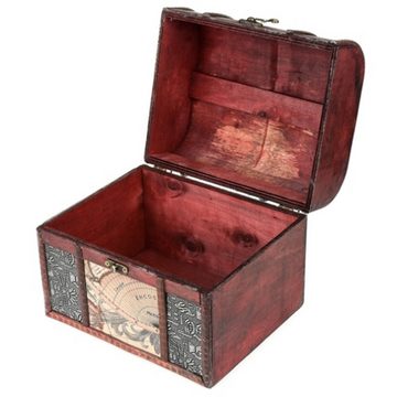 EBUY Aufbewahrungsbox Schatzkiste mit Schloss Aufbewahrungsbox Holzkiste Piratenkiste Box (1 St)
