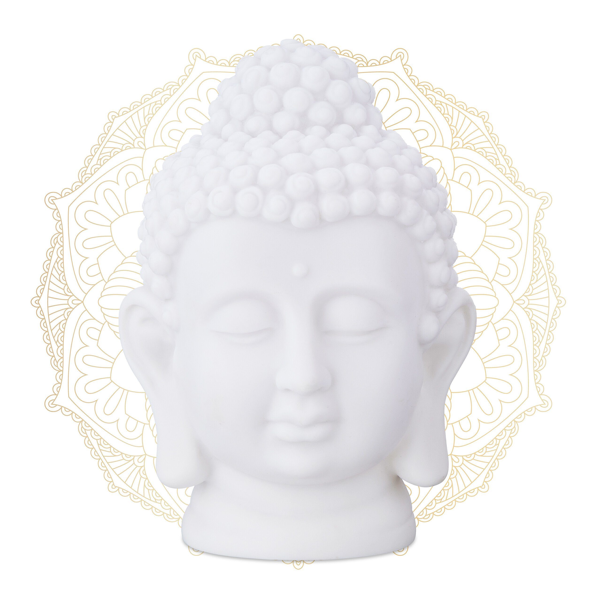 relaxdays Buddhafigur Buddha Kopf