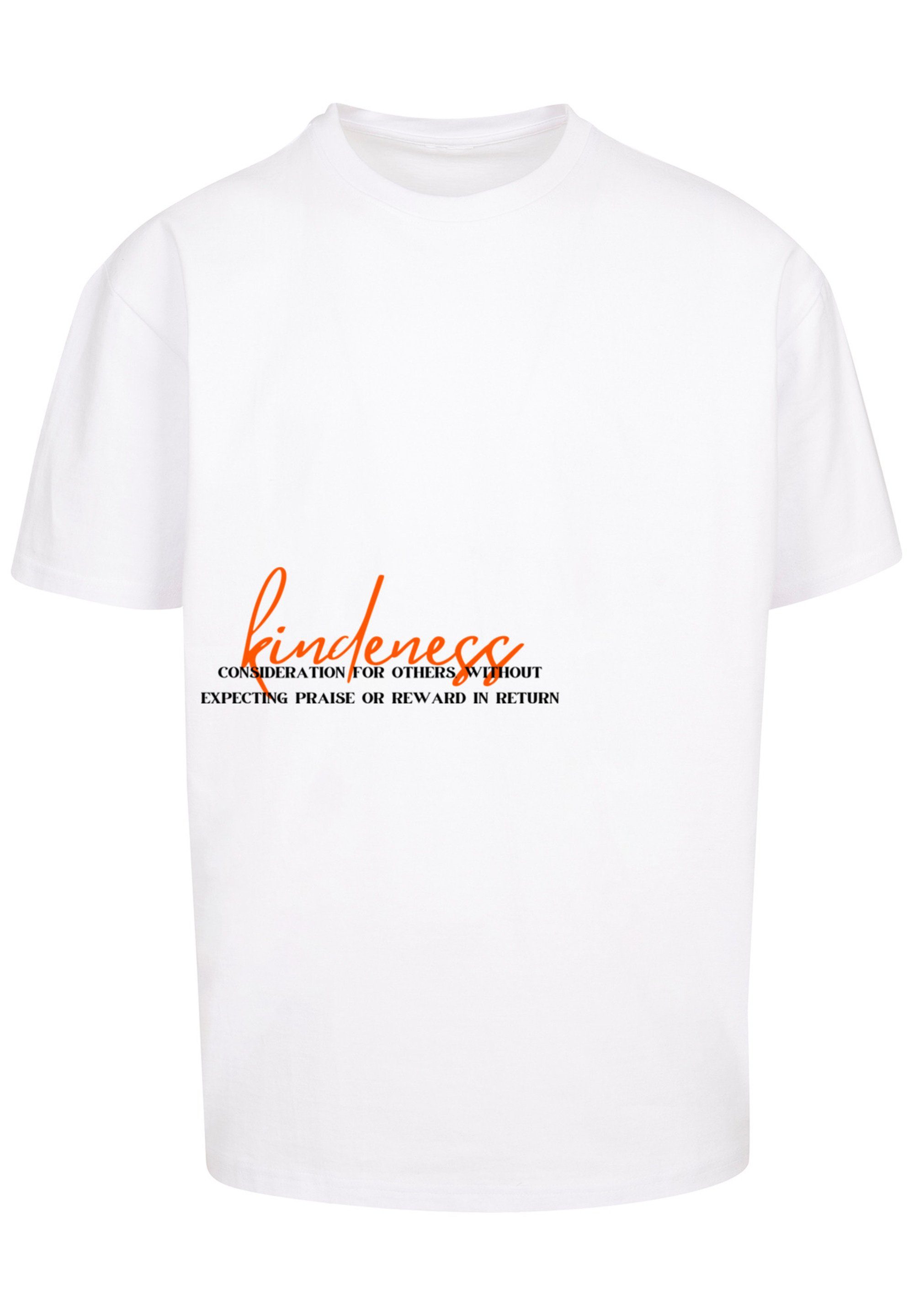 OVERSIZE T-Shirt Print TEE F4NT4STIC weiß kindness