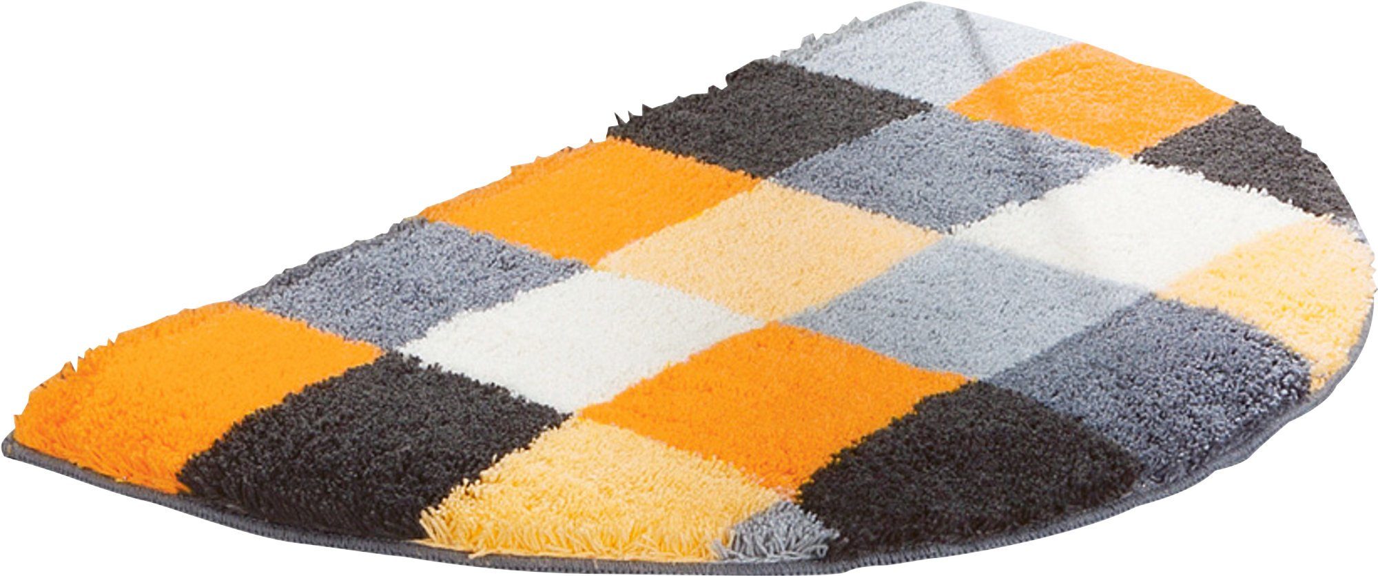 Erwin Müller Duschmatte Duschvorlage "Kreta" halbrund, Höhe 20 mm, Karo günstig online kaufen