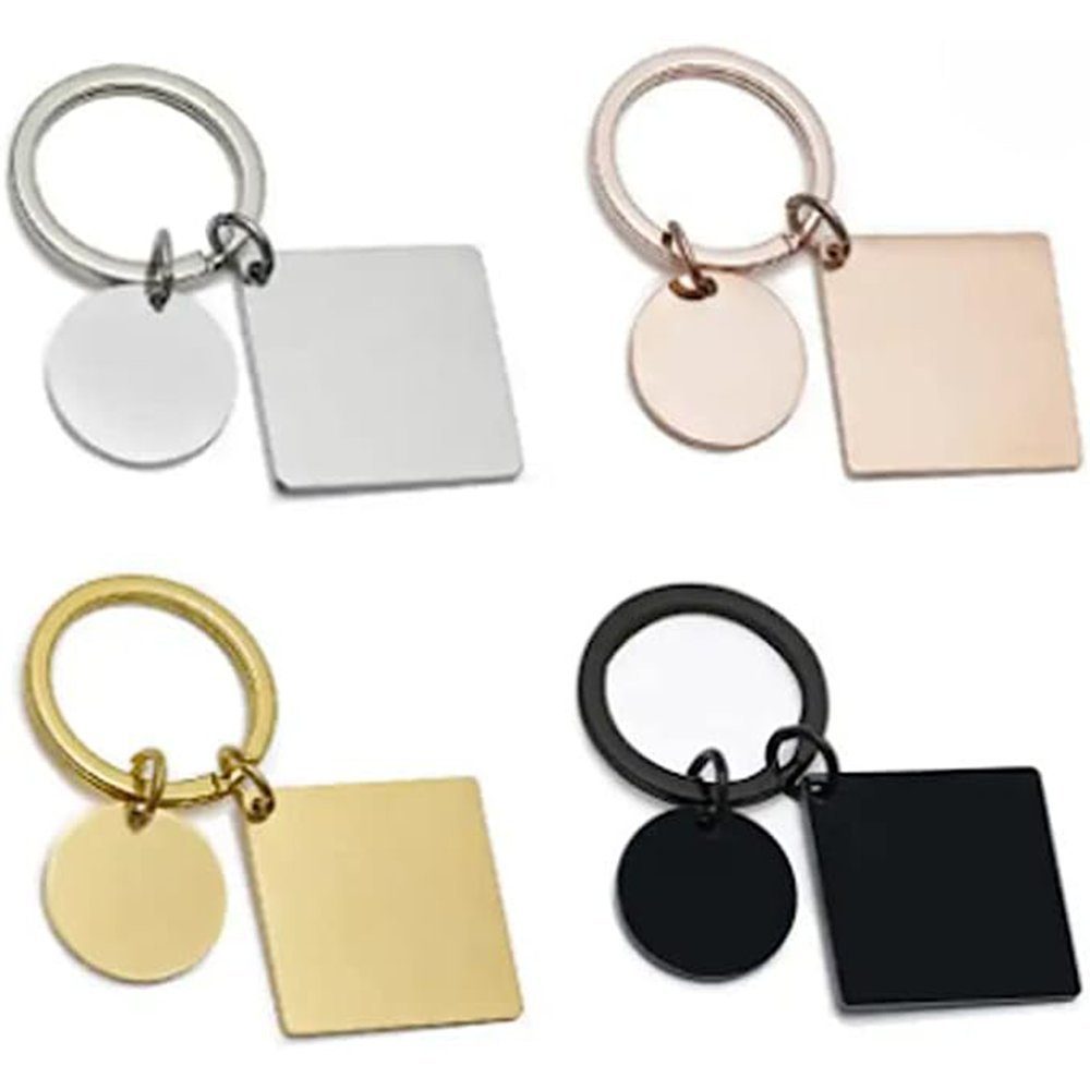 A&A Schlüsselanhänger Schwarz besondere für Personalisierter Momente Gravur Schlüsselanhänger mit