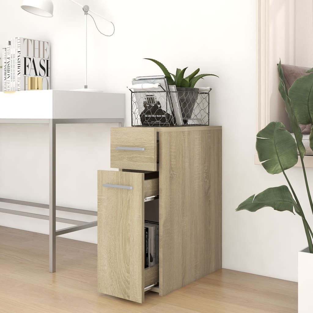 vidaXL Apothekerschrank Apothekerschrank Sonoma-Eiche 20x45,5x60 cm Holzwerkstoff (1-St)