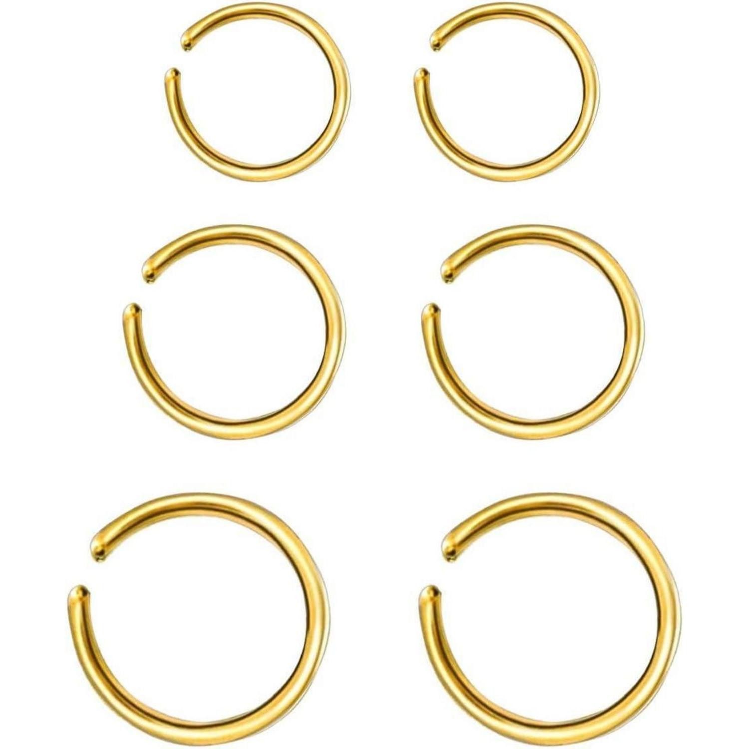 Nasenpiercing Fake Nasenring Septum Piercing 20G 8mm Edelstahl Set